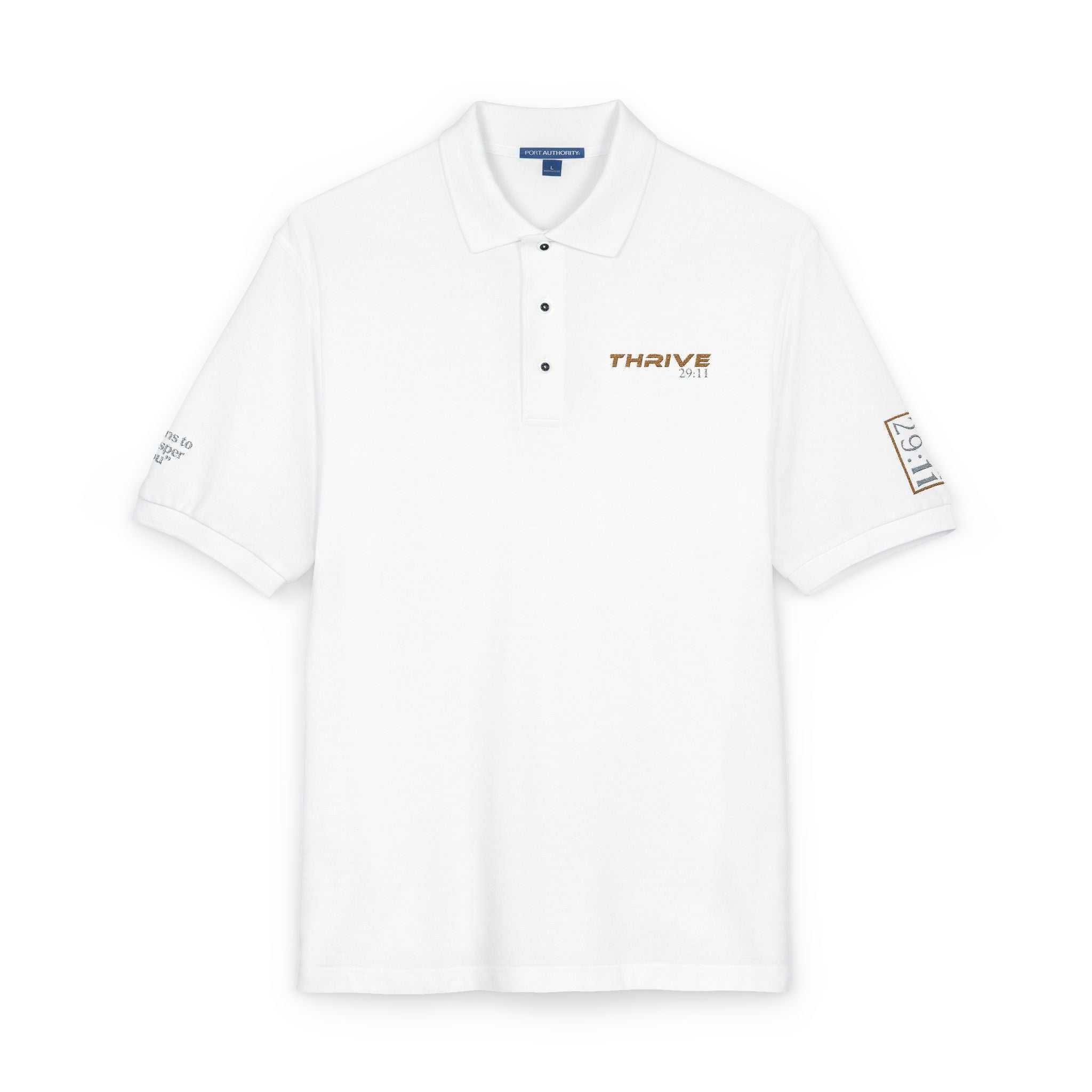 THRIVE 29:11 Collection | Unisex Embroidered Polo Shirt | (Jeremiah 29:11)