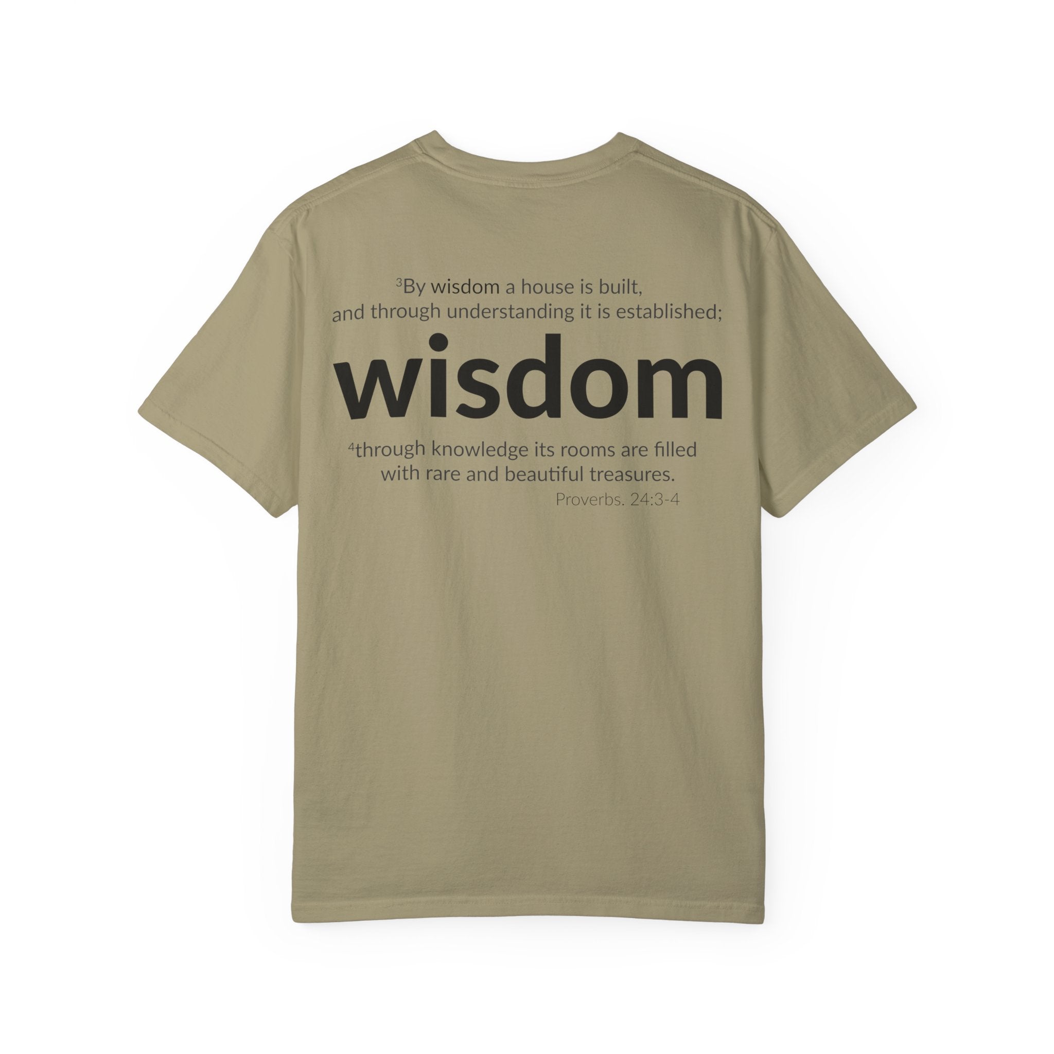 WISDOM | Faithware Collection – T-Shirt | Proverbs 24:3-4