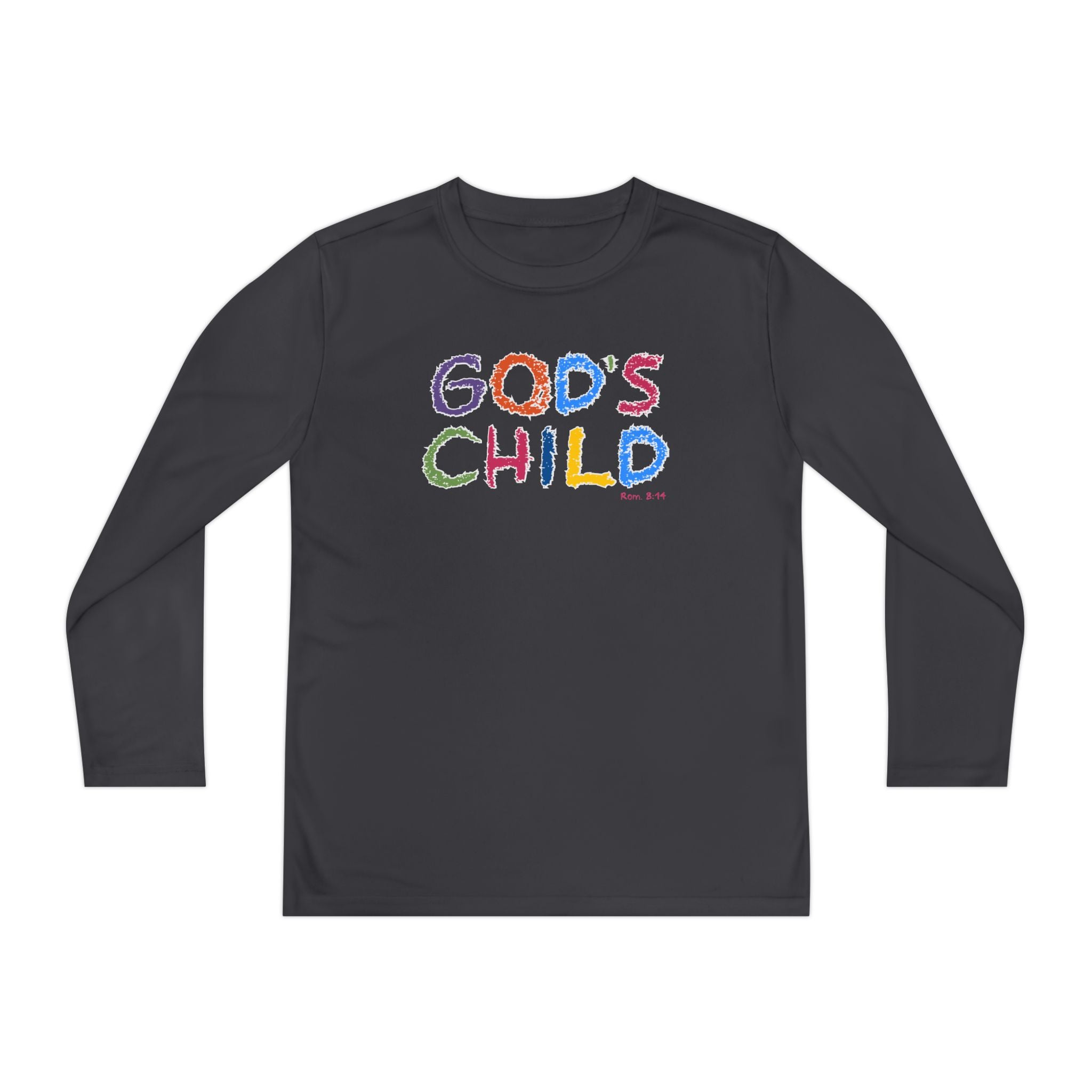GOD'S CHILD! Collection | Youth Long Sleeve Tee | (Romans 8:14) - Pastel