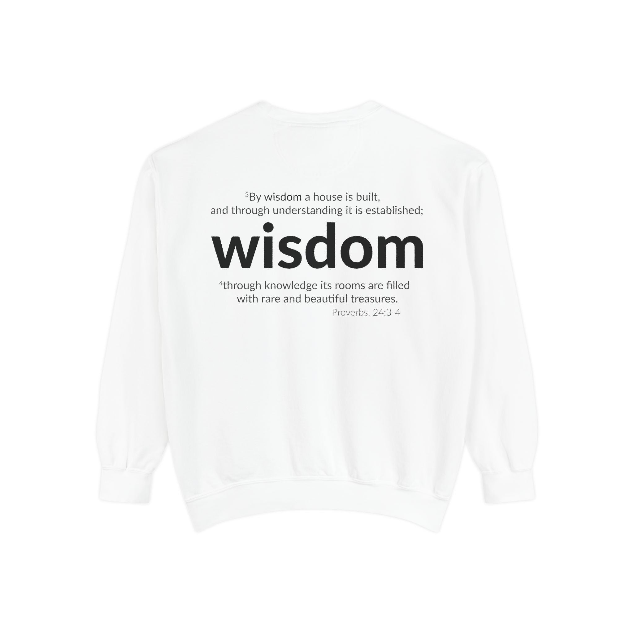 WISDOM | Faithware Collection – Sweatshirt | Proverbs 24:3-4