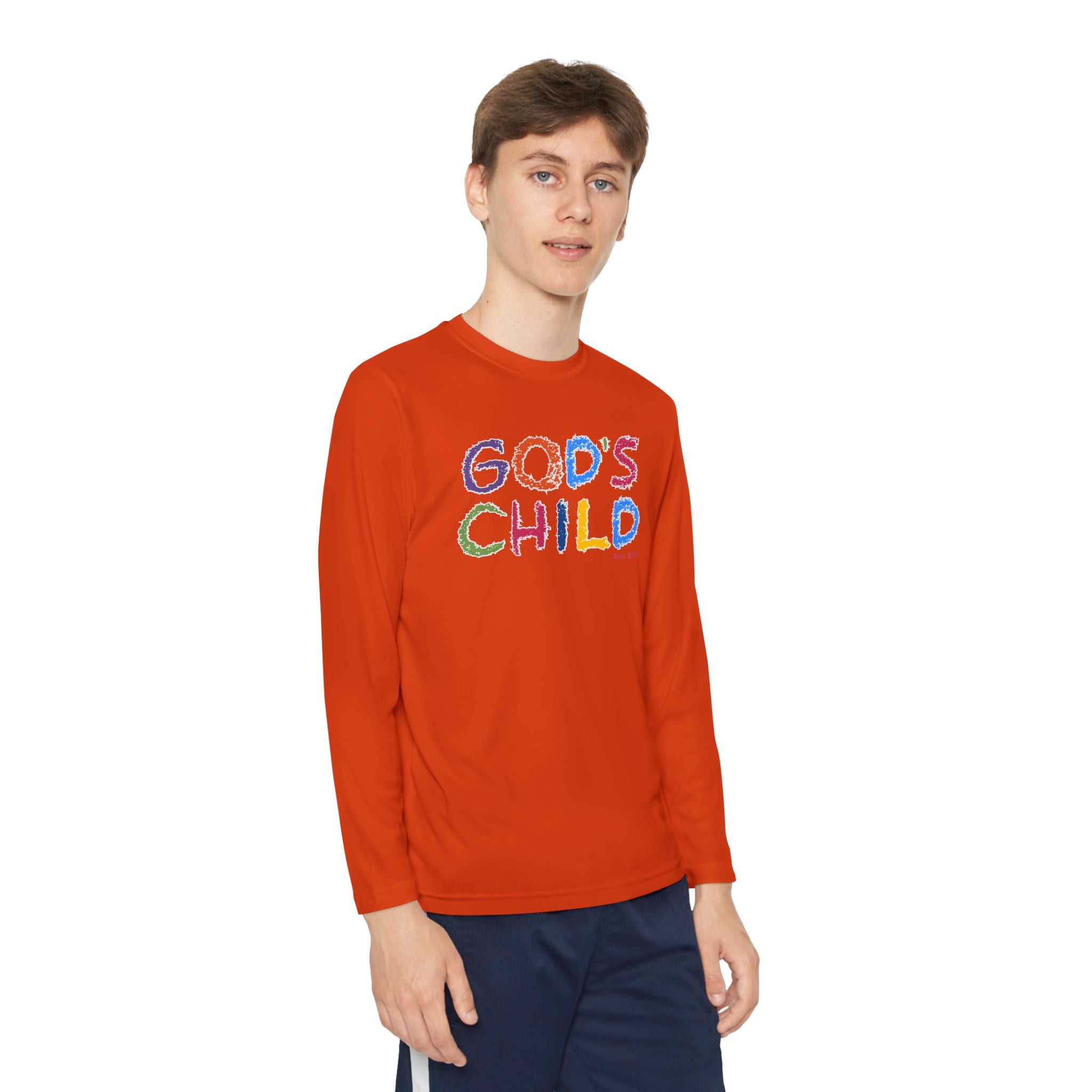 GOD'S CHILD! Collection | Youth Long Sleeve Tee | (Romans 8:14) - Pastel