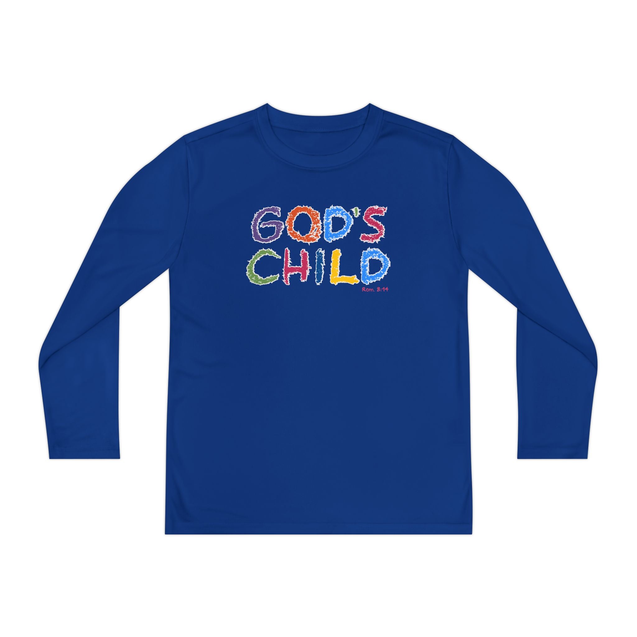 GOD'S CHILD! Collection | Youth Long Sleeve Tee | (Romans 8:14) - Pastel