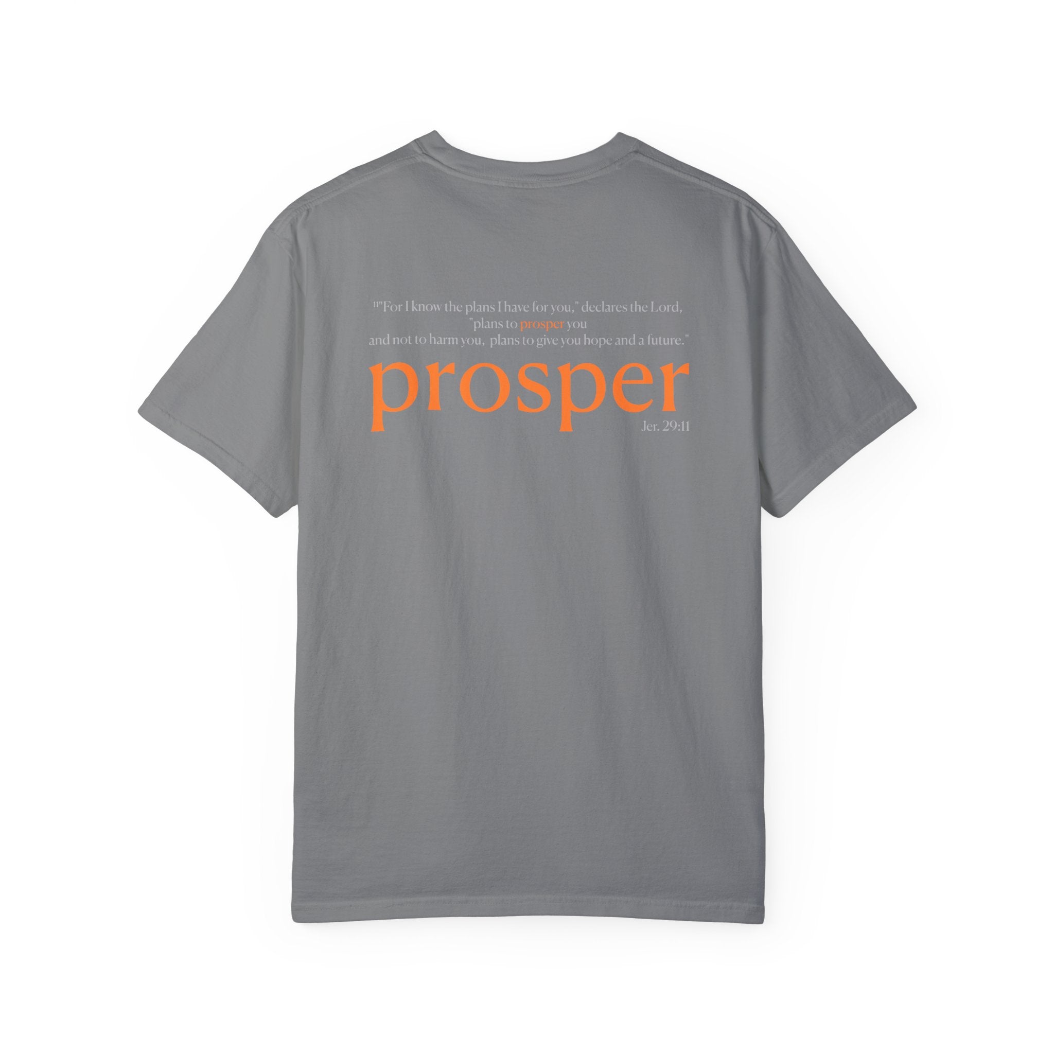 Prosper Unisex Garment-Dyed T-Shirt - Inspirational Quote Tee