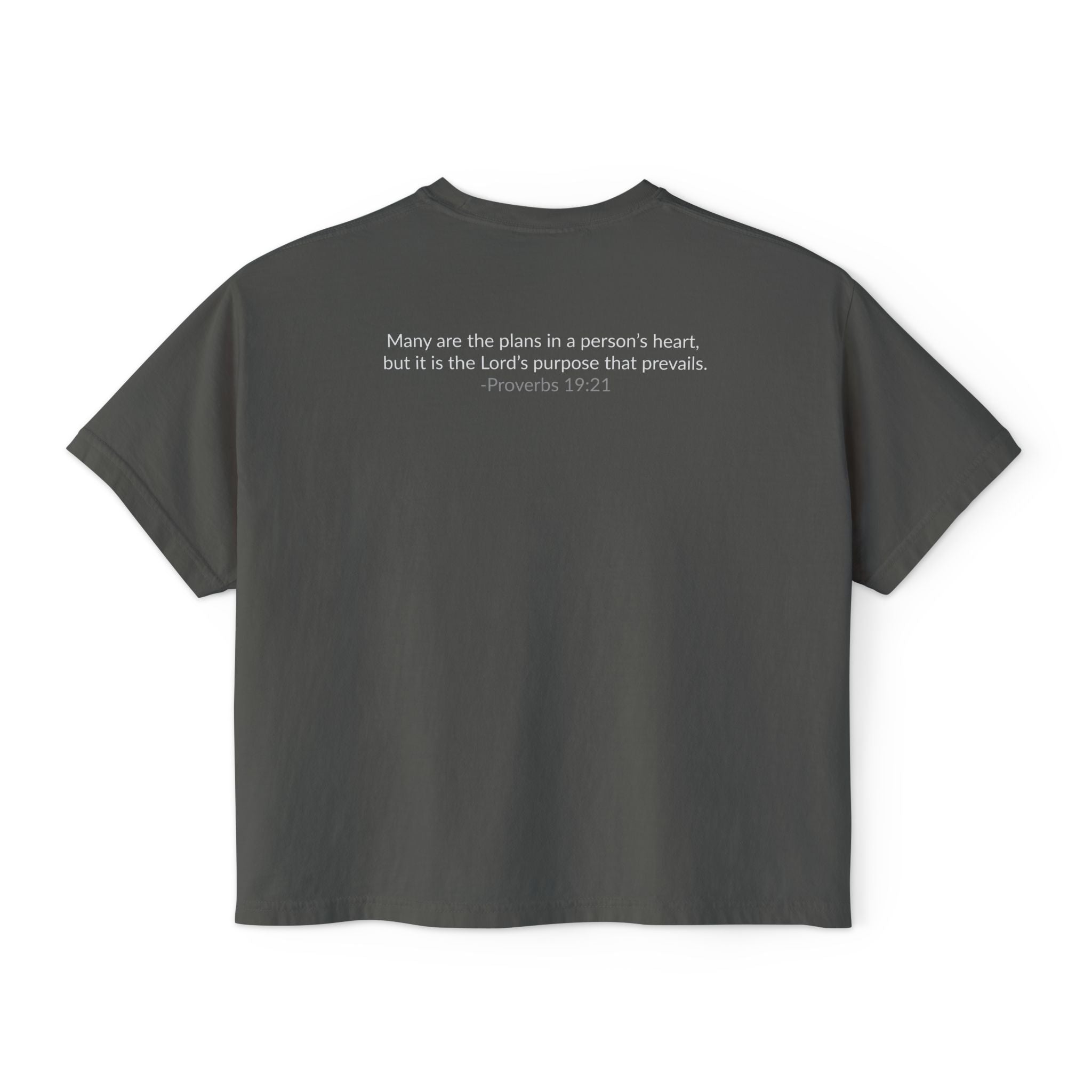 GOD IS IN CONTROL! | Women’s Boxy Tee | (Proverbs 19:21)