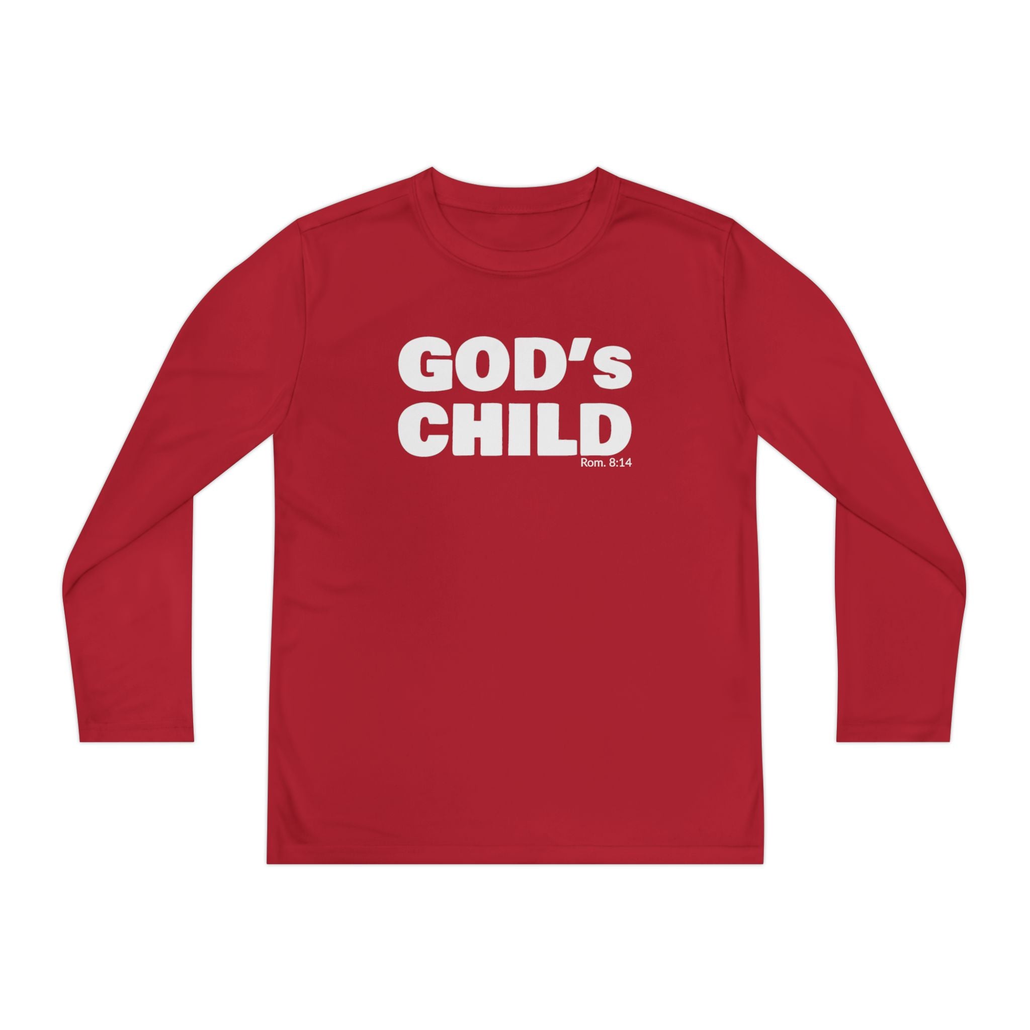 GOD'S CHILD! Collection Youth Long Sleeve Tee | (Romans 8:14)