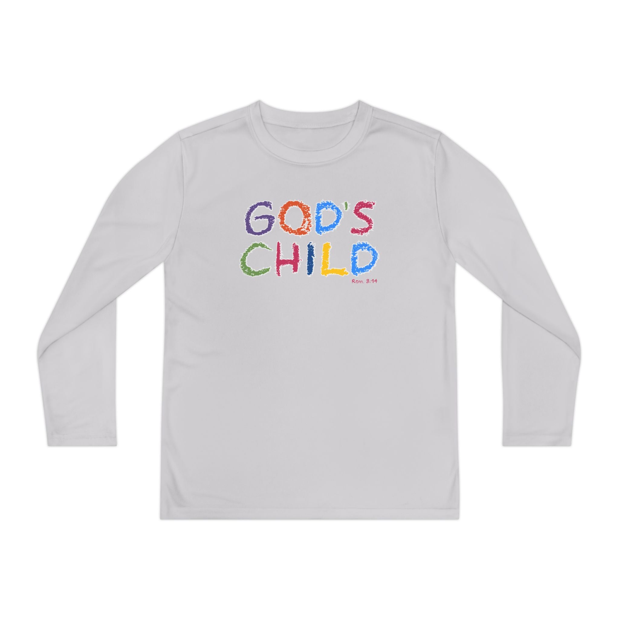 GOD'S CHILD! Collection | Youth Long Sleeve Tee | (Romans 8:14) - Pastel