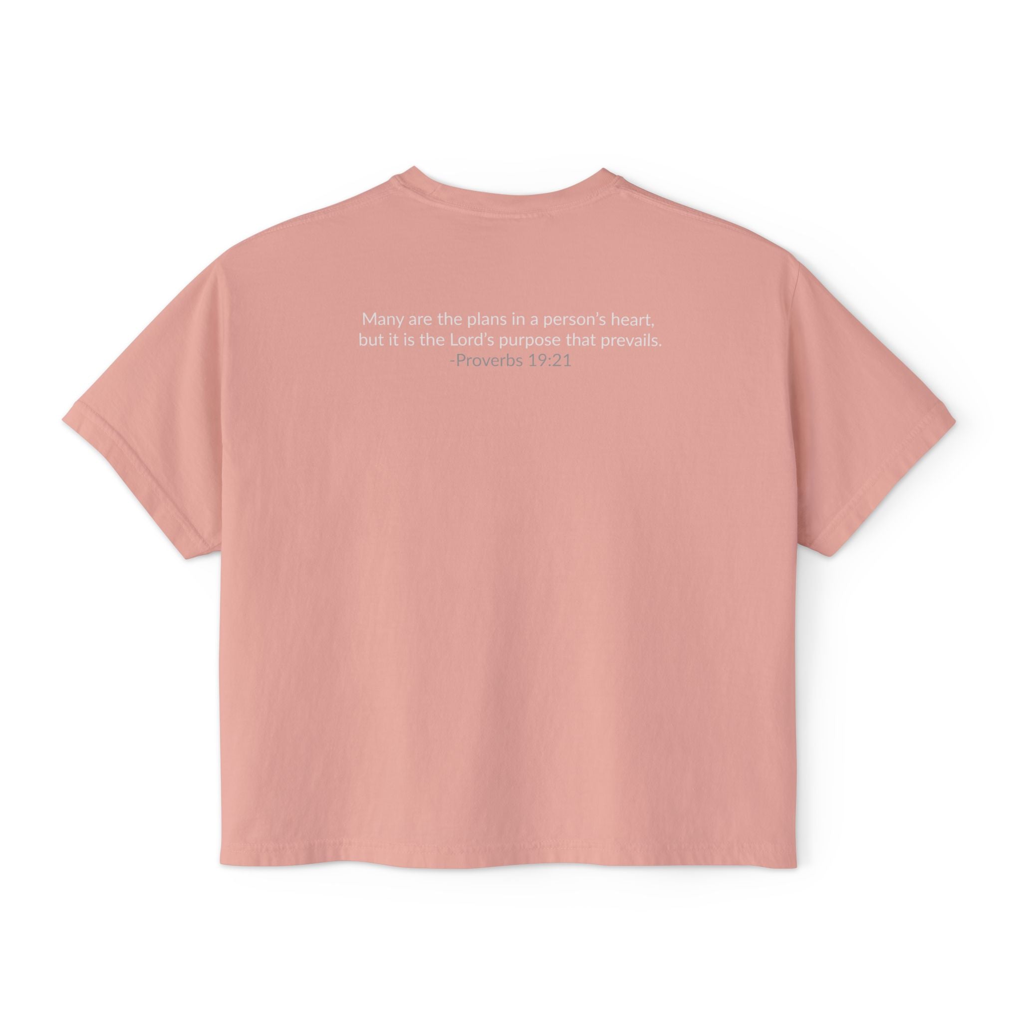 GOD IS IN CONTROL! | Women’s Boxy Tee | (Proverbs 19:21)