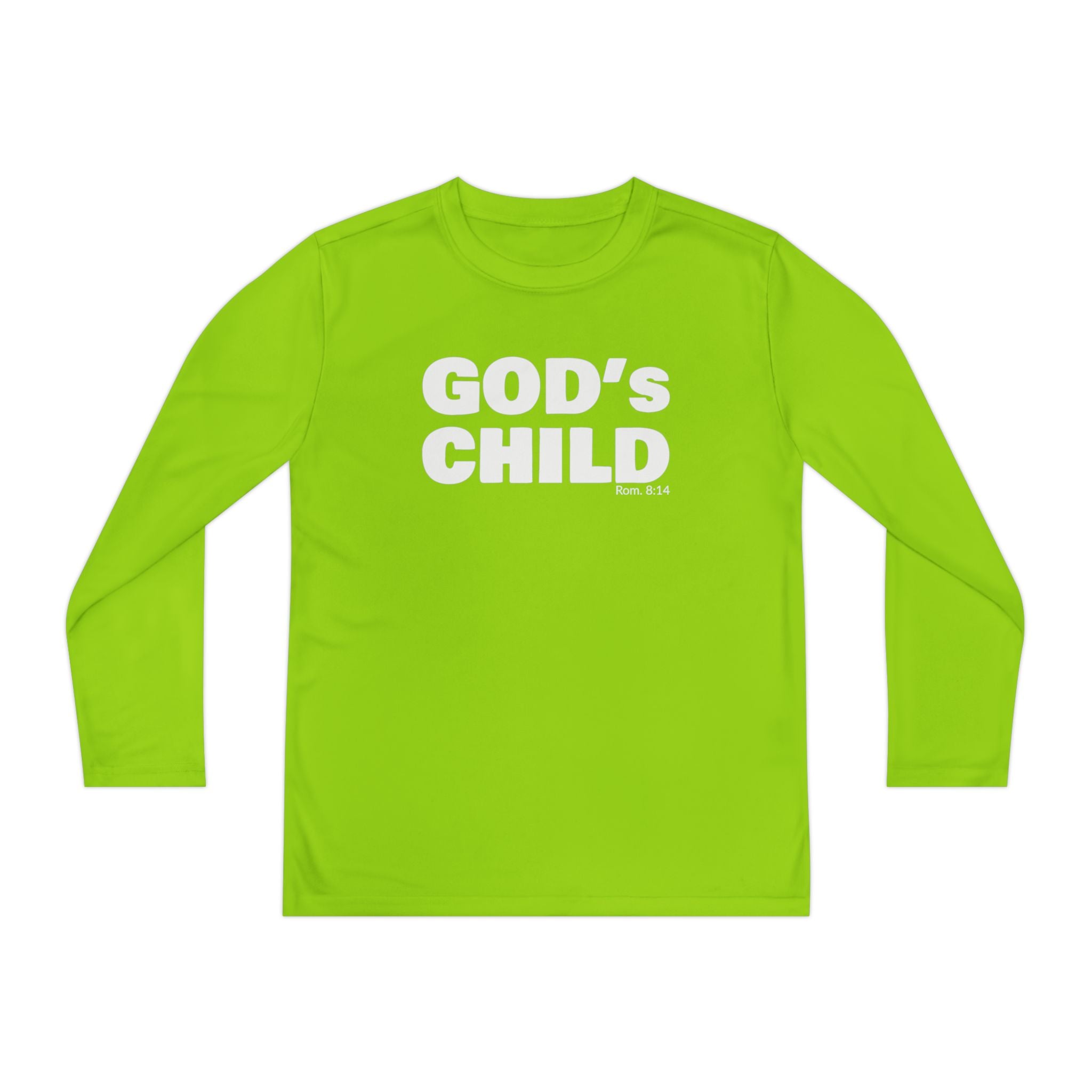 GOD'S CHILD! Collection Youth Long Sleeve Tee | (Romans 8:14)