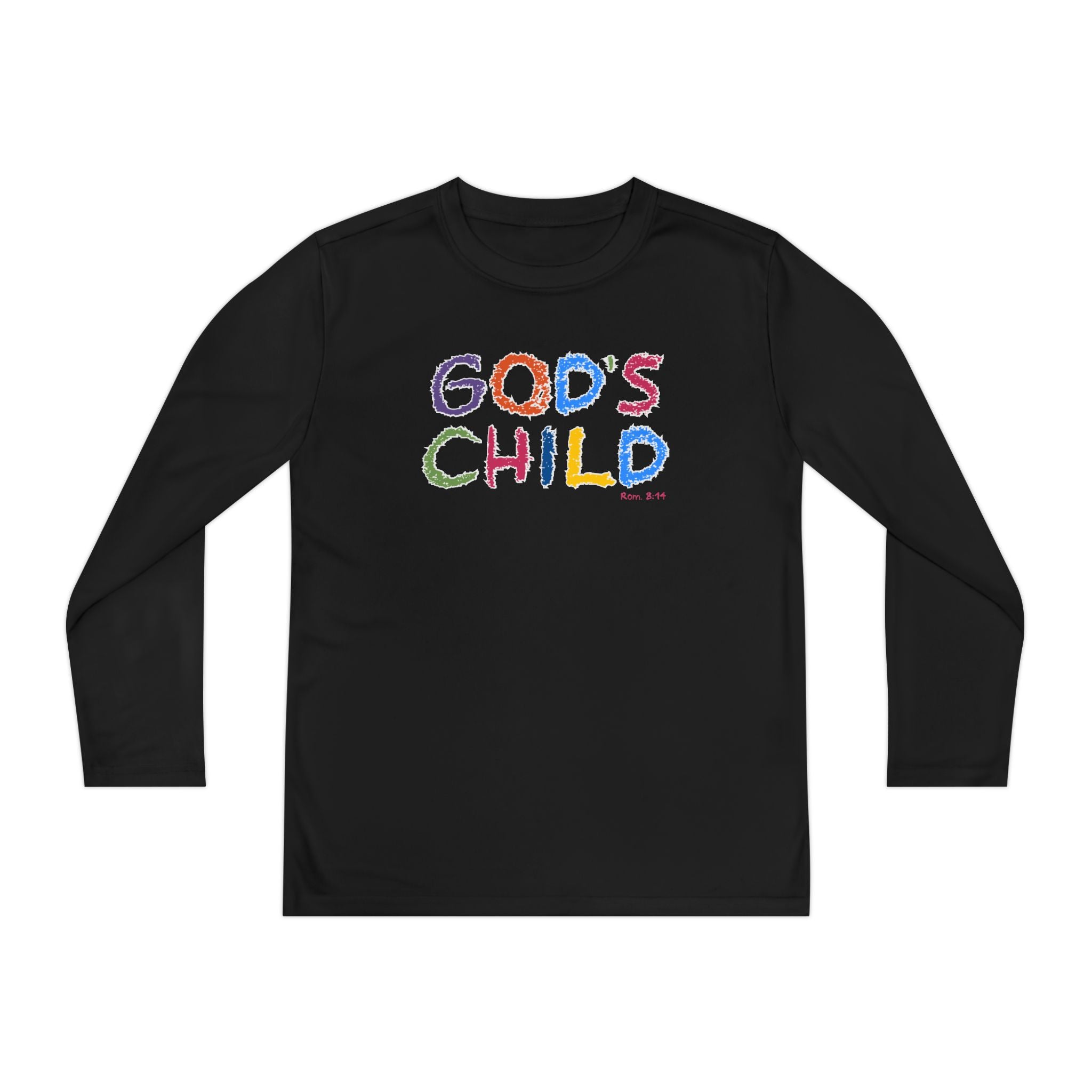 GOD'S CHILD! Collection | Youth Long Sleeve Tee | (Romans 8:14) - Pastel