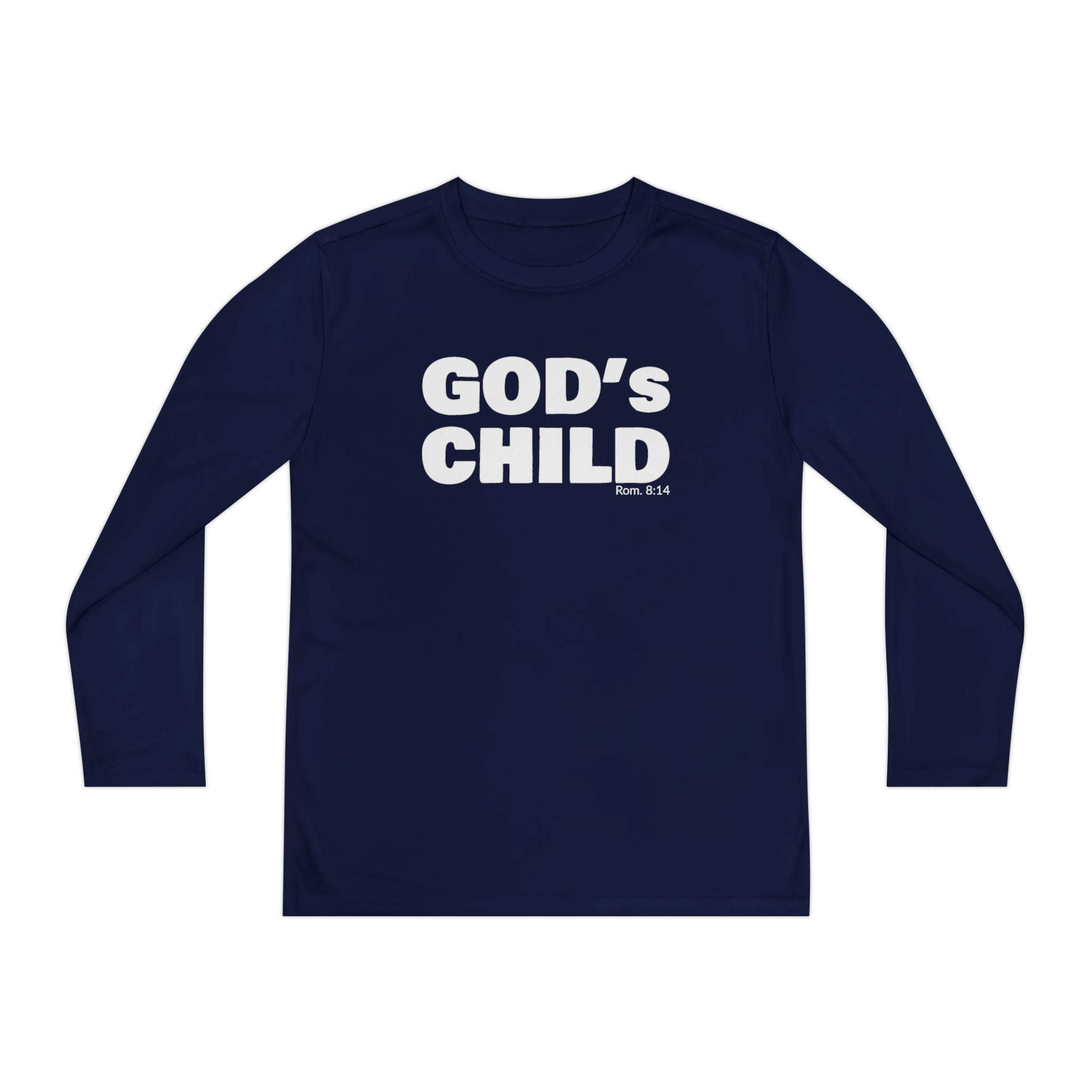 GOD'S CHILD! Collection Youth Long Sleeve Tee | (Romans 8:14)
