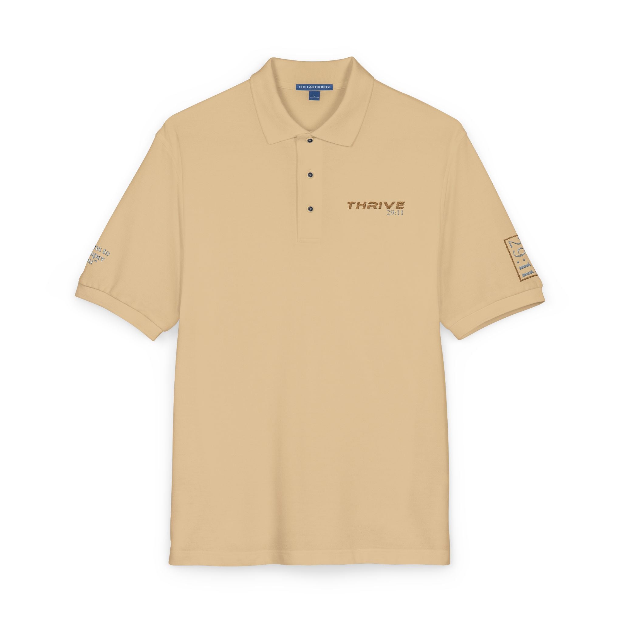 THRIVE 29:11 Collection | Unisex Embroidered Polo Shirt | (Jeremiah 29:11)