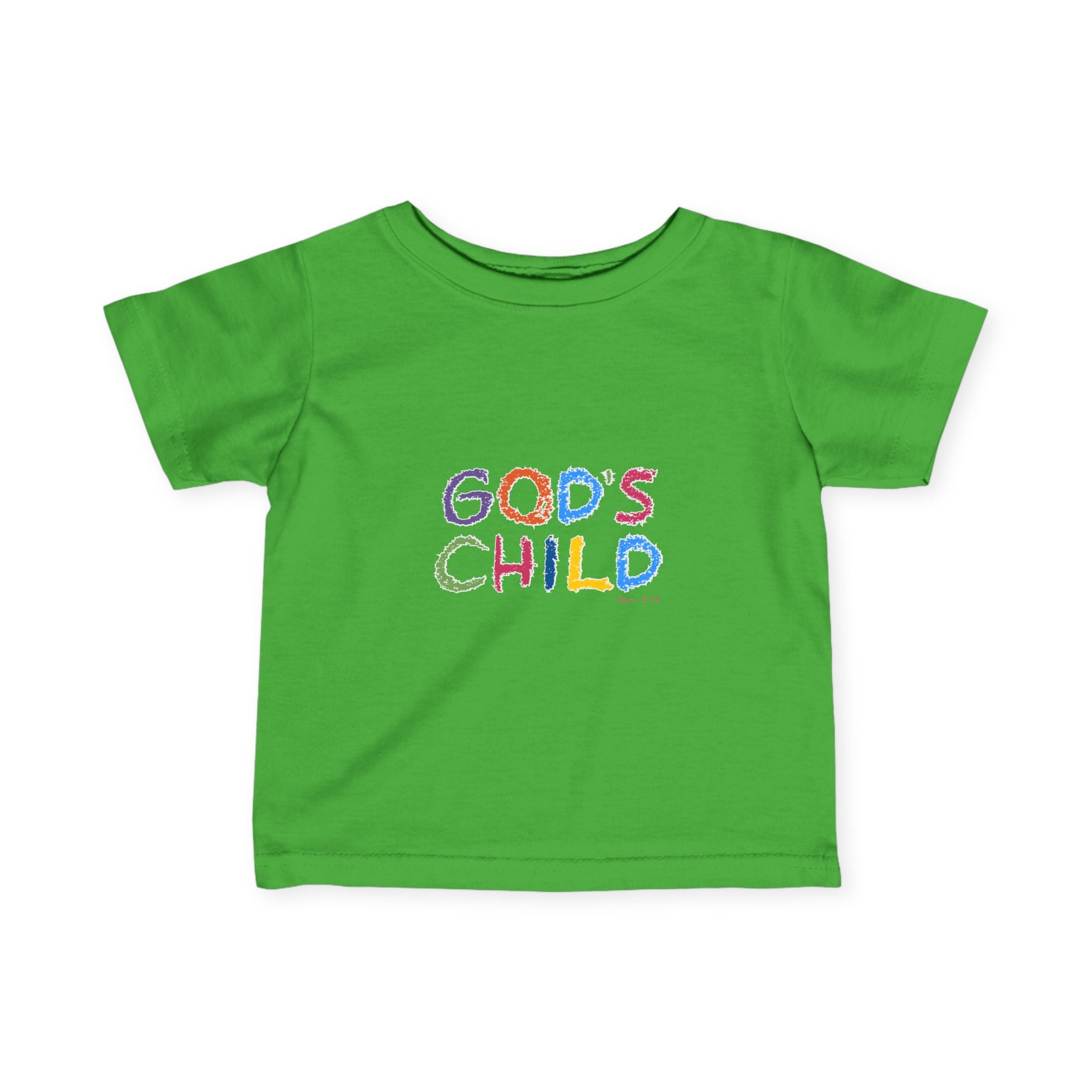 GOD'S CHILD! | Colorful Infant Fine Jersey Tee | Baby Heirs Collection (Roman's 8:14)