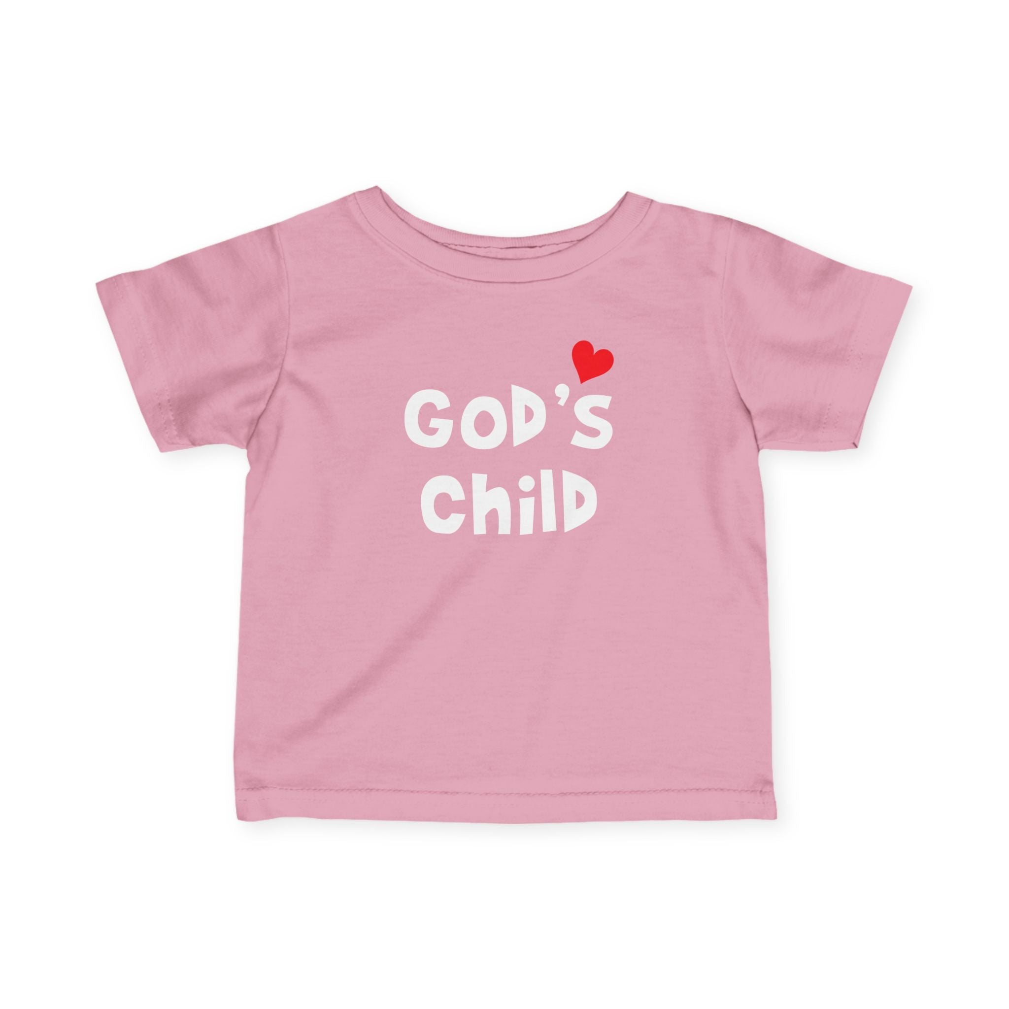 GOD'S Child + Heart | Infant Tee | Cute Baby T-Shirt, Faith-Based Apparel, Christian Baby Clothes, Gift for New Parents, Toddler Apparel