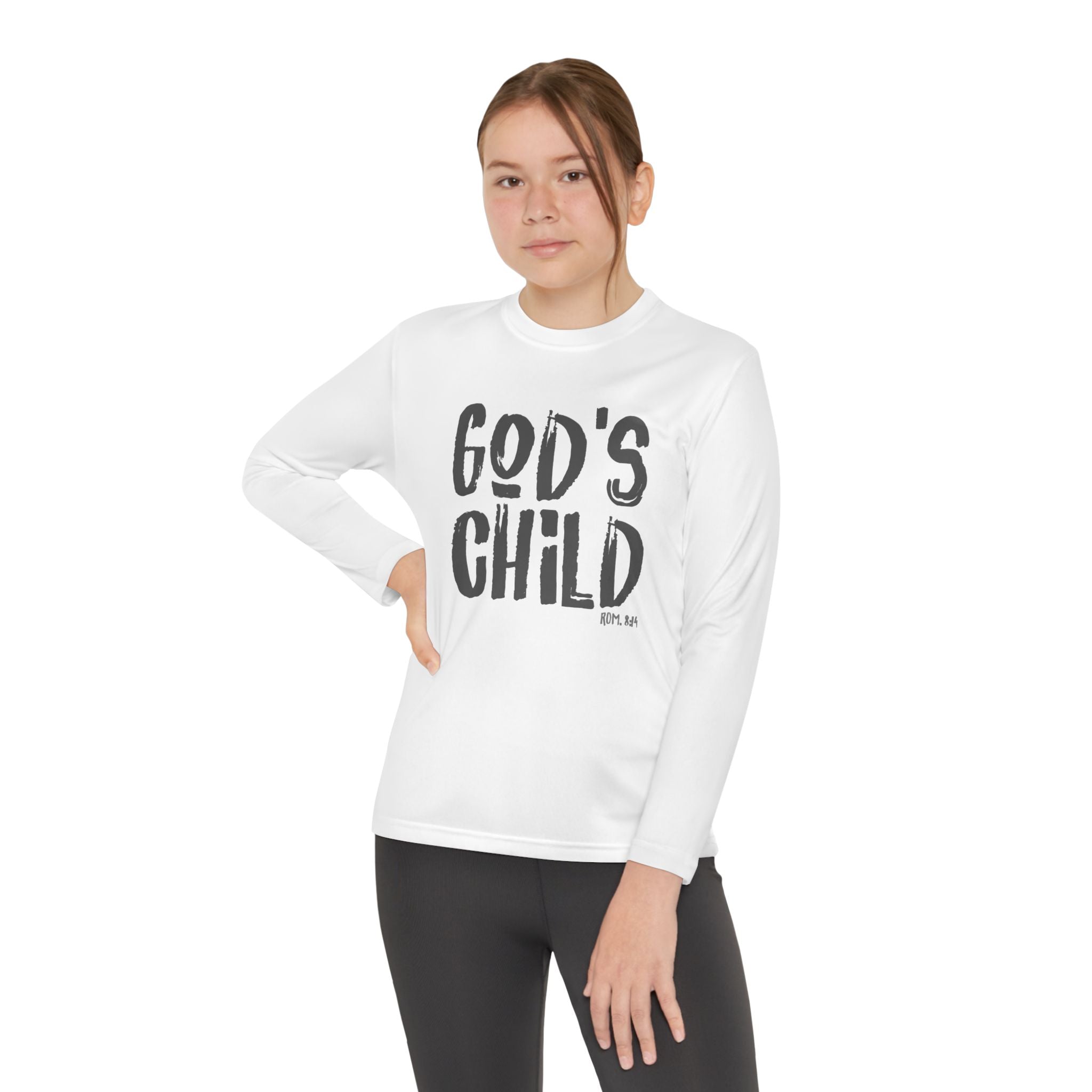 GOD'S CHILD! Collection | Youth Long Sleeve Tee | (Romans 8:14)