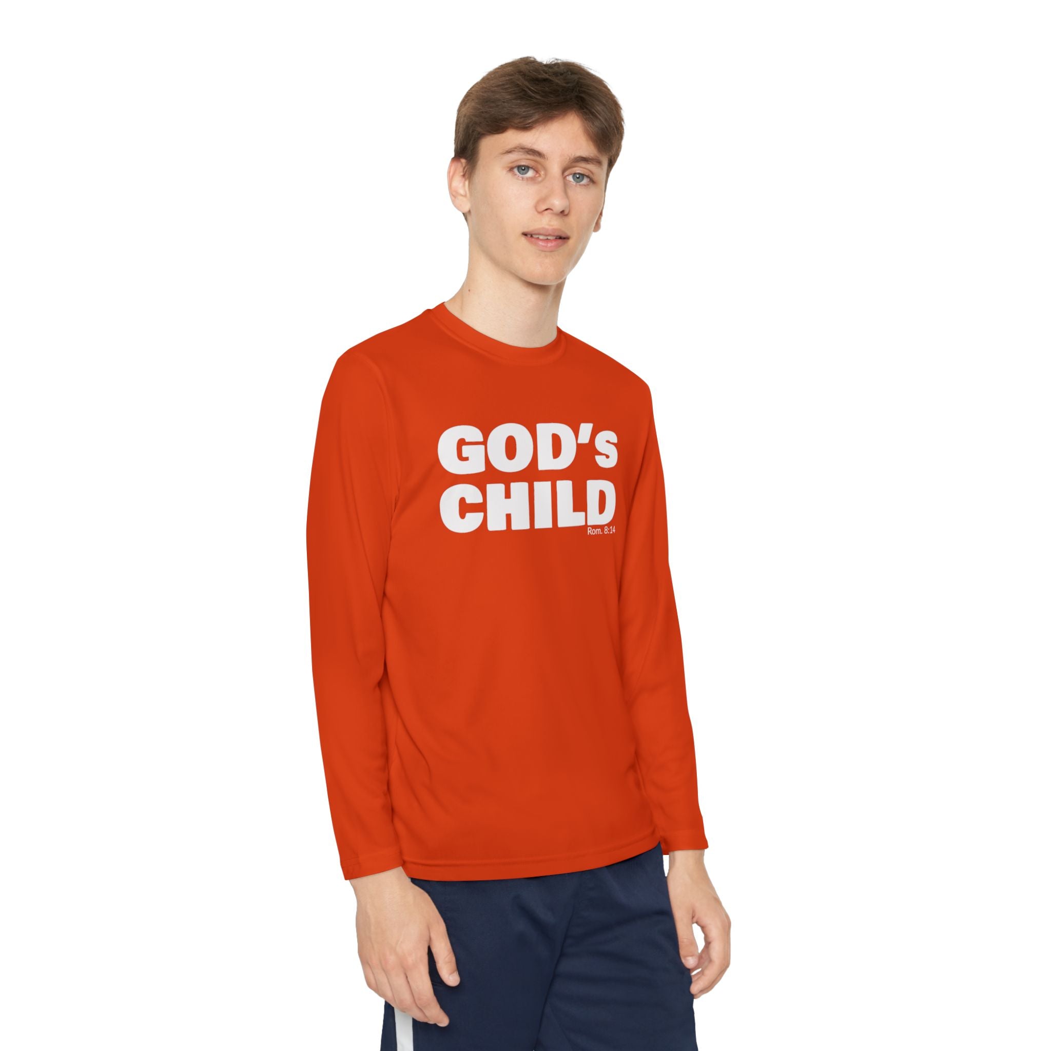 GOD'S CHILD! Collection Youth Long Sleeve Tee | (Romans 8:14)