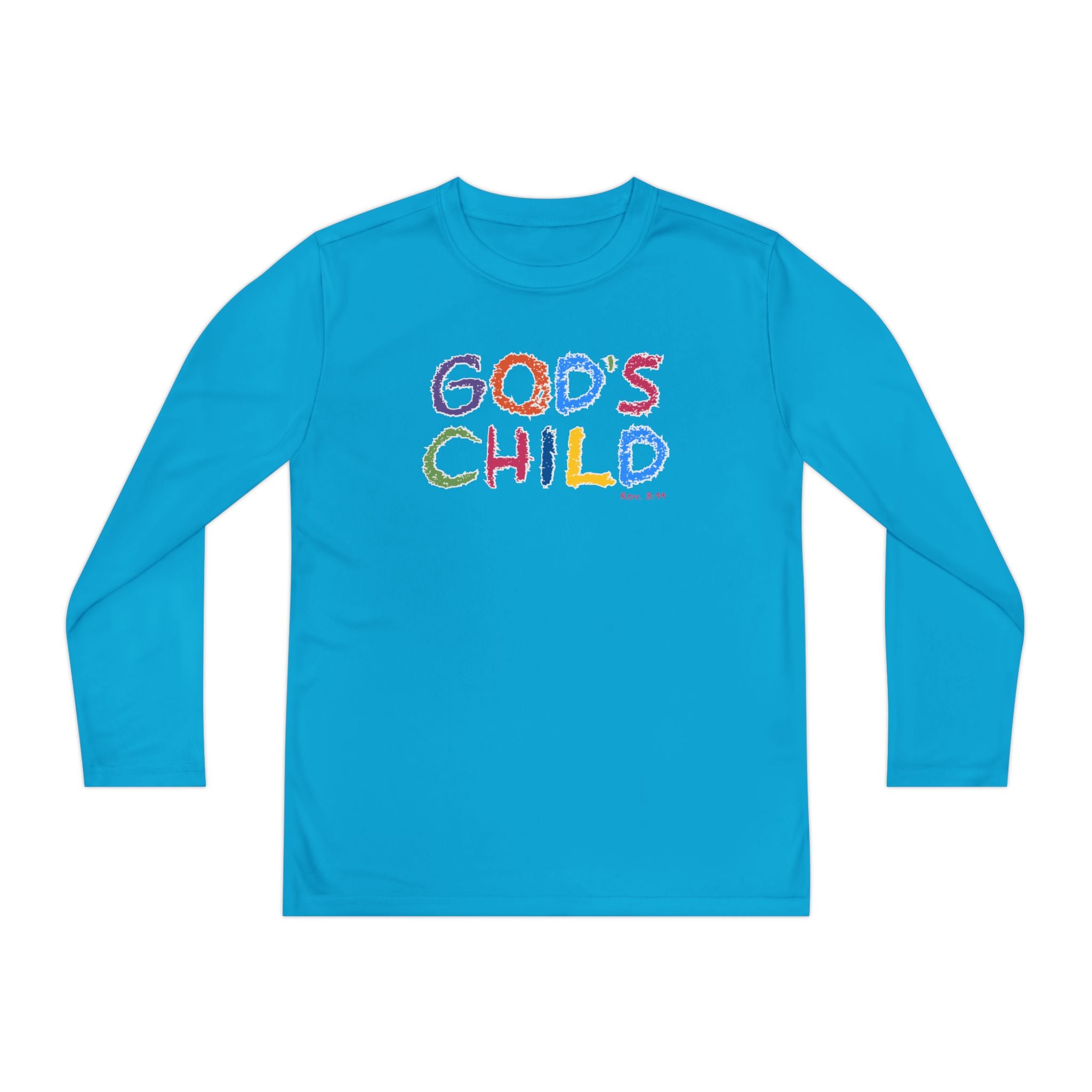 GOD'S CHILD! Collection | Youth Long Sleeve Tee | (Romans 8:14) - Pastel