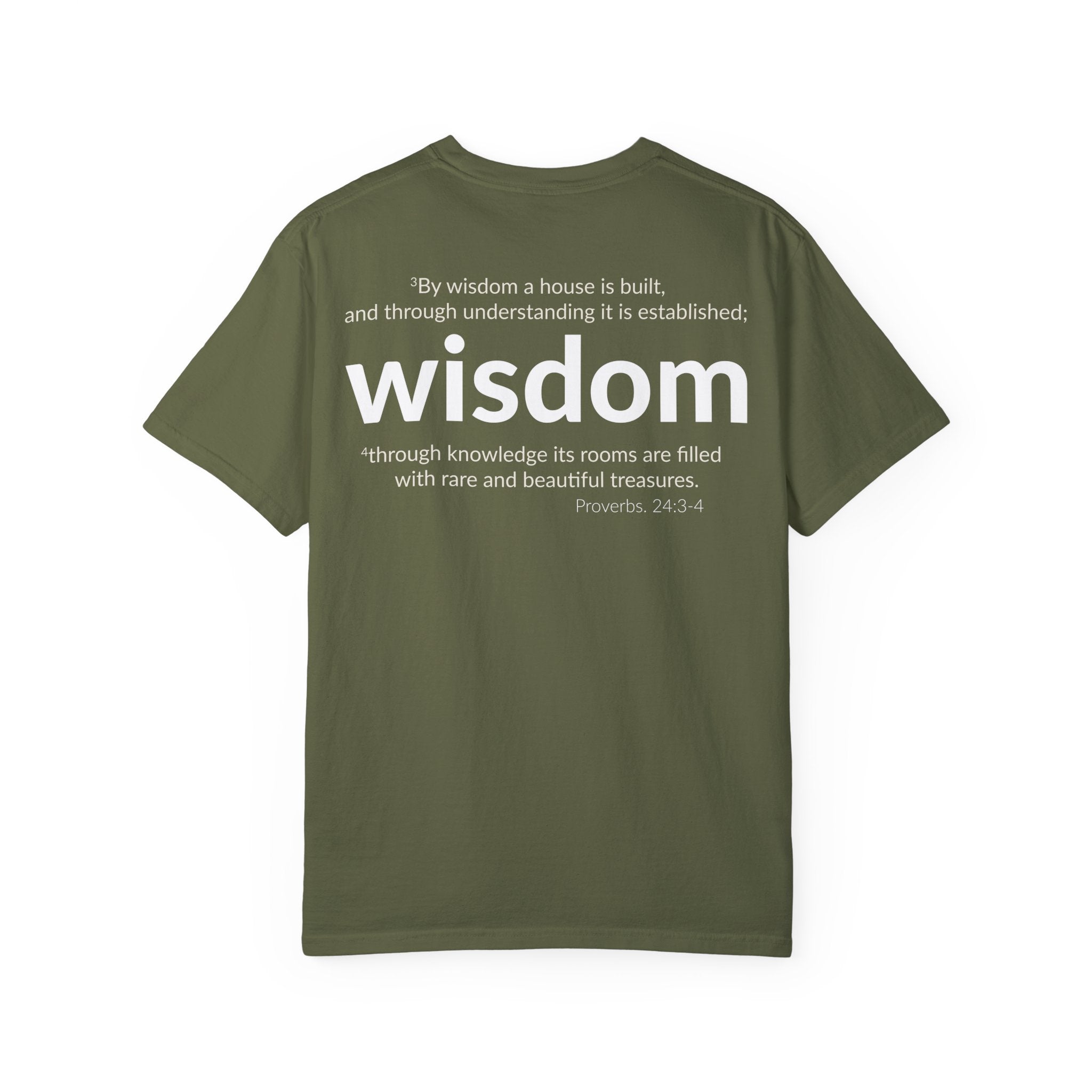 WISDOM | Faithware Collection – T-Shirt | Proverbs 24:3-4