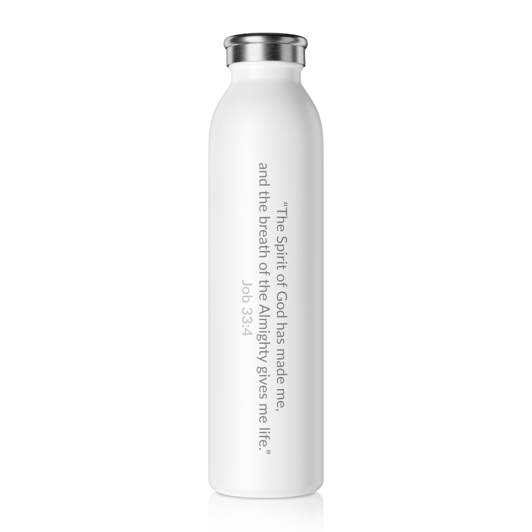 GOD MADE! Collection | Slim Water Bottle | (Job 33:4) Drinkware for Health & Wellness