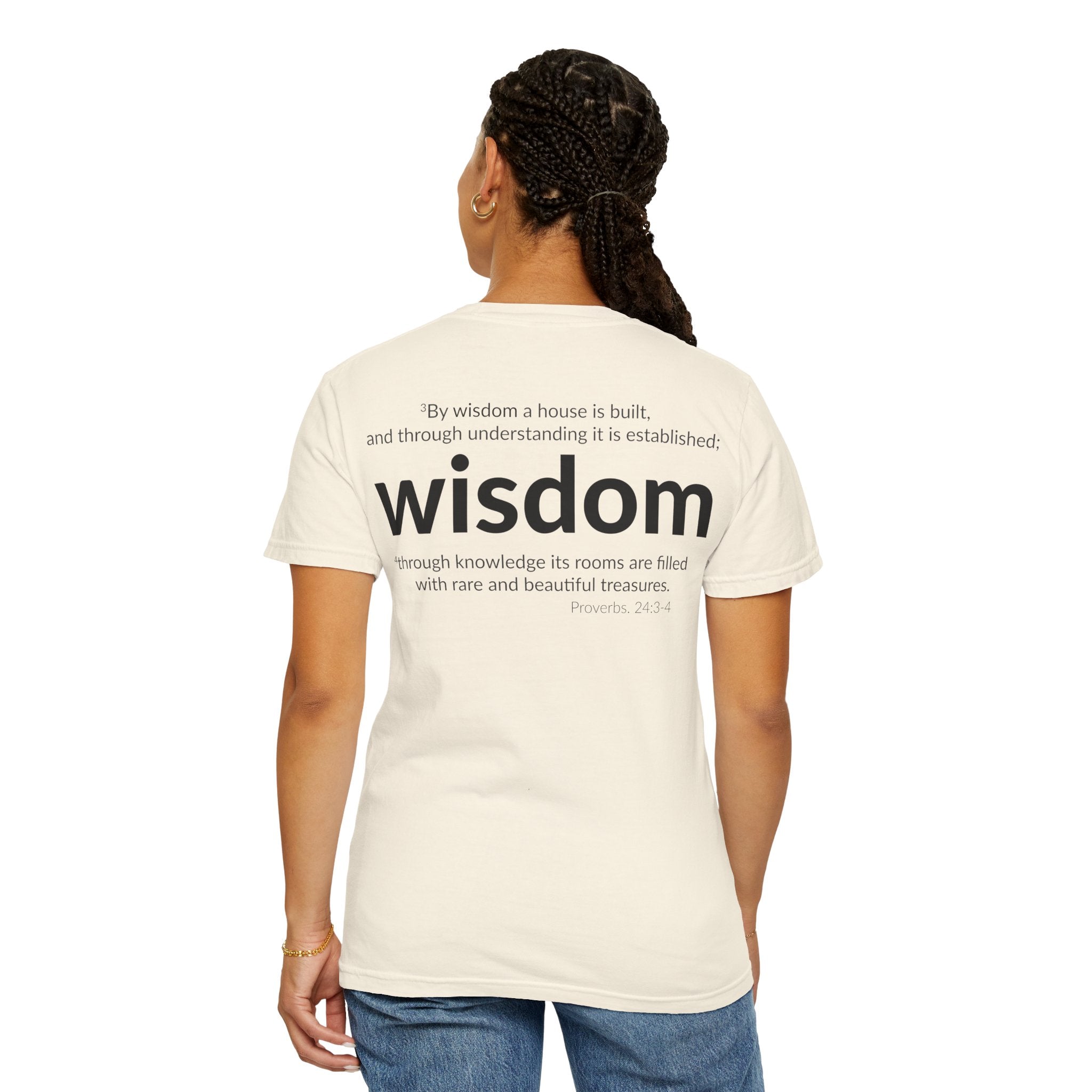 WISDOM | Faithware Collection – T-Shirt | Proverbs 24:3-4