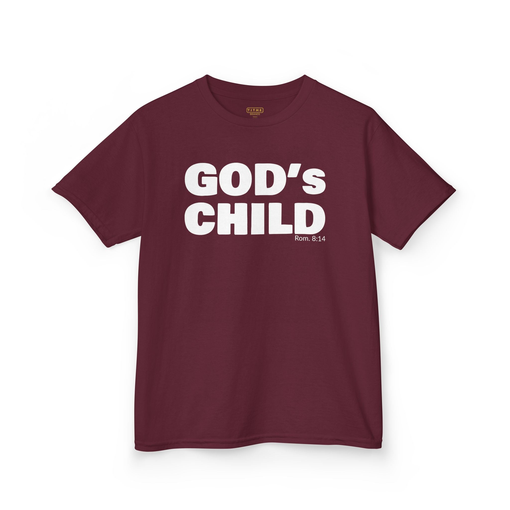 GOD'S CHILD! Collection |  Inspirational Youth Tee-Shirt | (Romans 8:14)