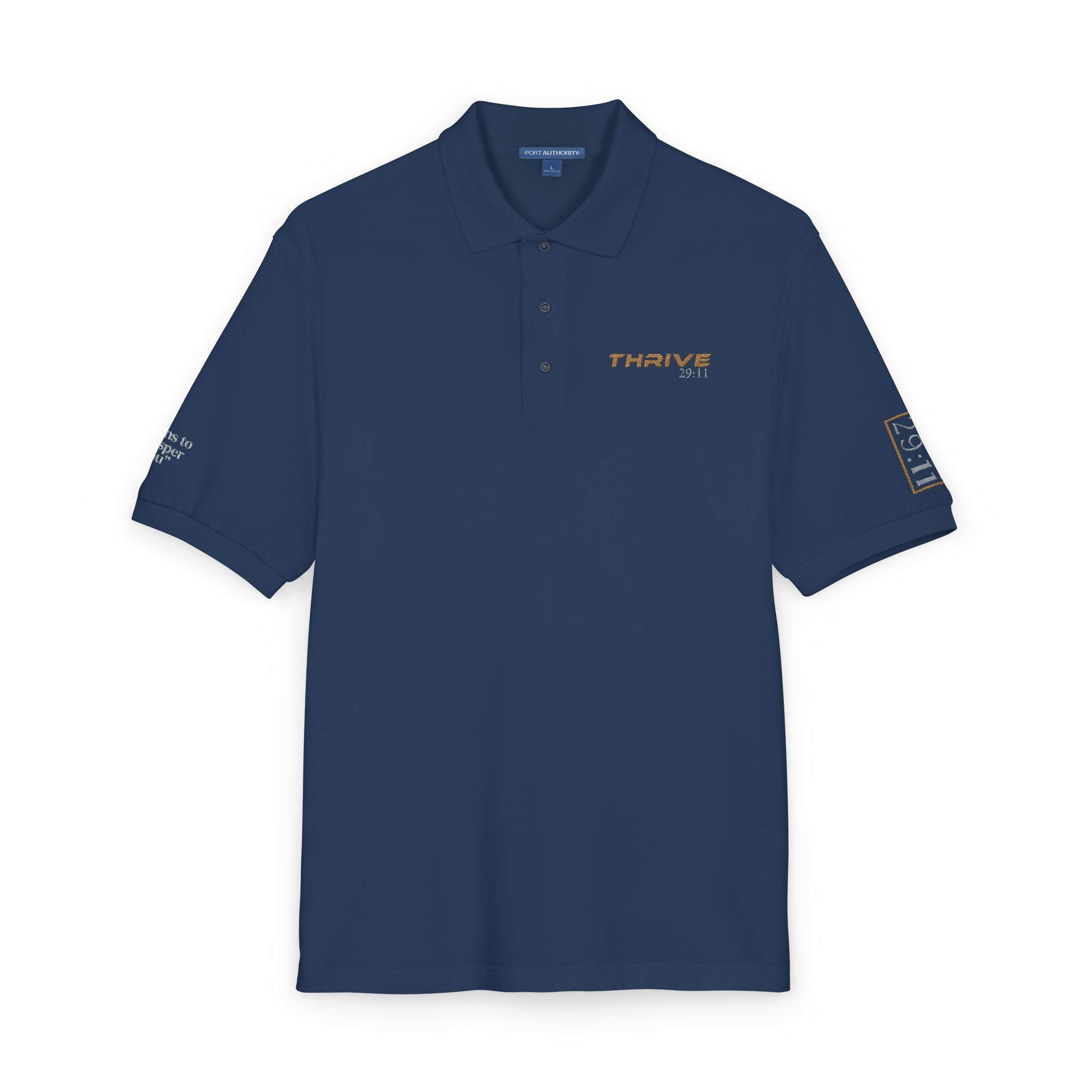 THRIVE 29:11 Collection | Unisex Embroidered Polo Shirt | (Jeremiah 29:11)