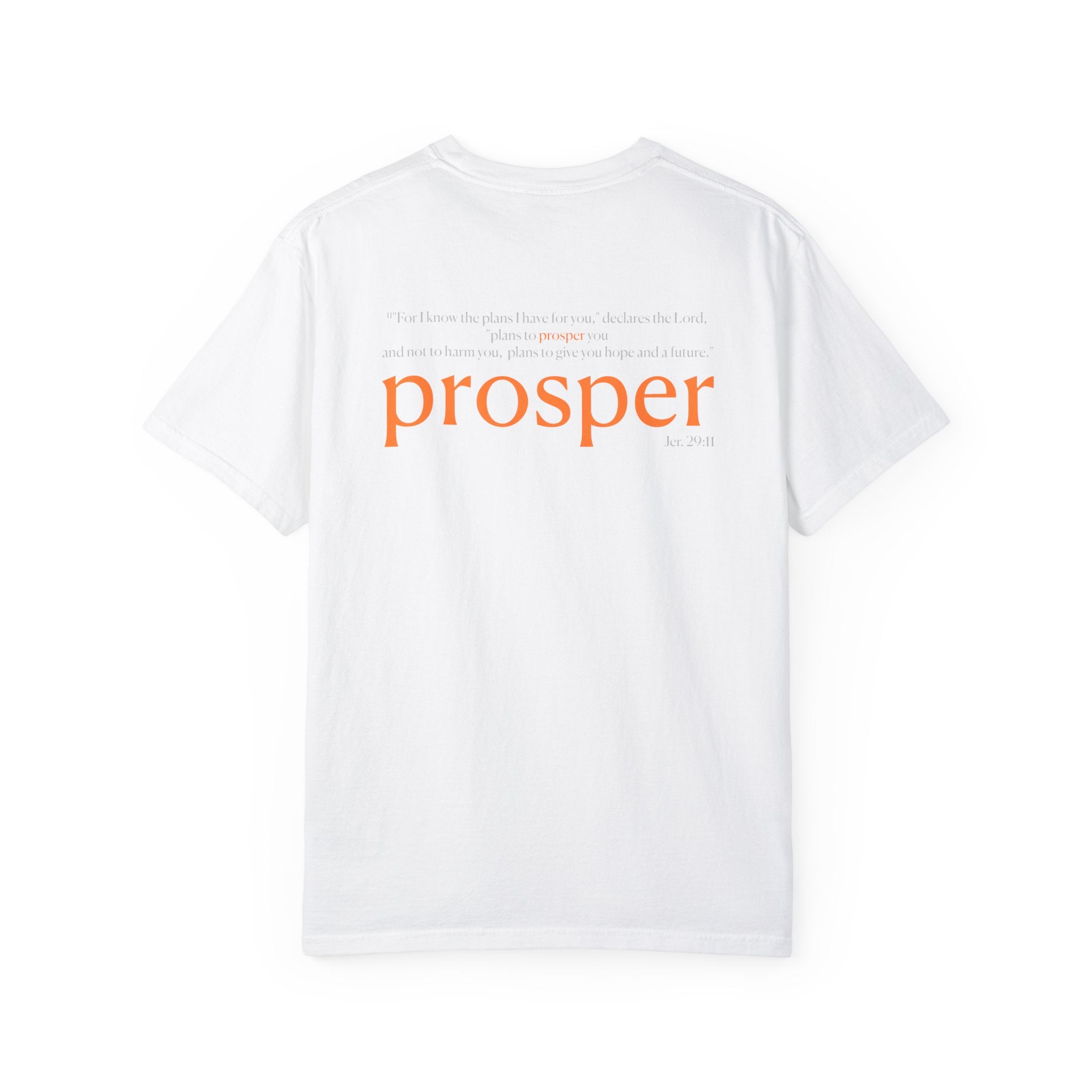 Prosper Unisex Garment-Dyed T-Shirt - Inspirational Quote Tee