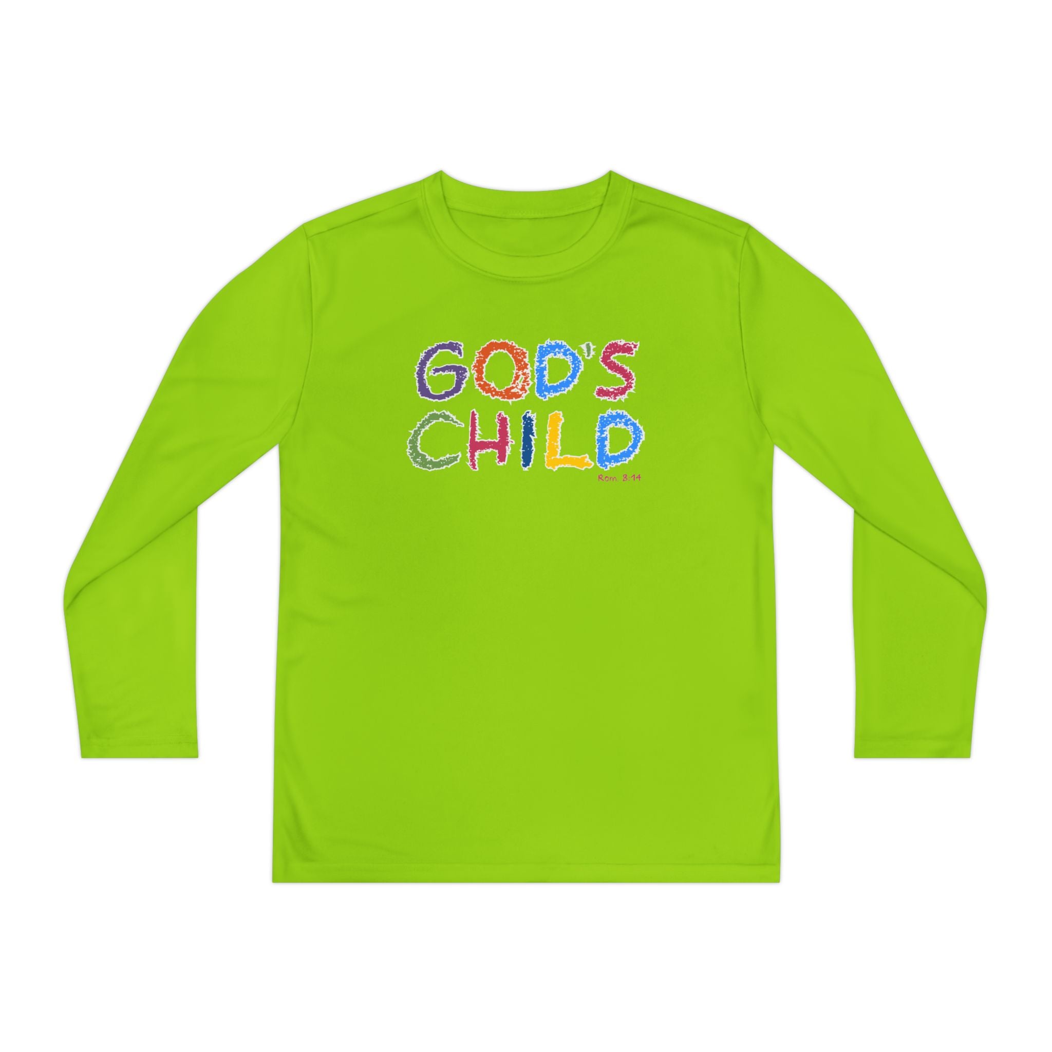 GOD'S CHILD! Collection | Youth Long Sleeve Tee | (Romans 8:14) - Pastel