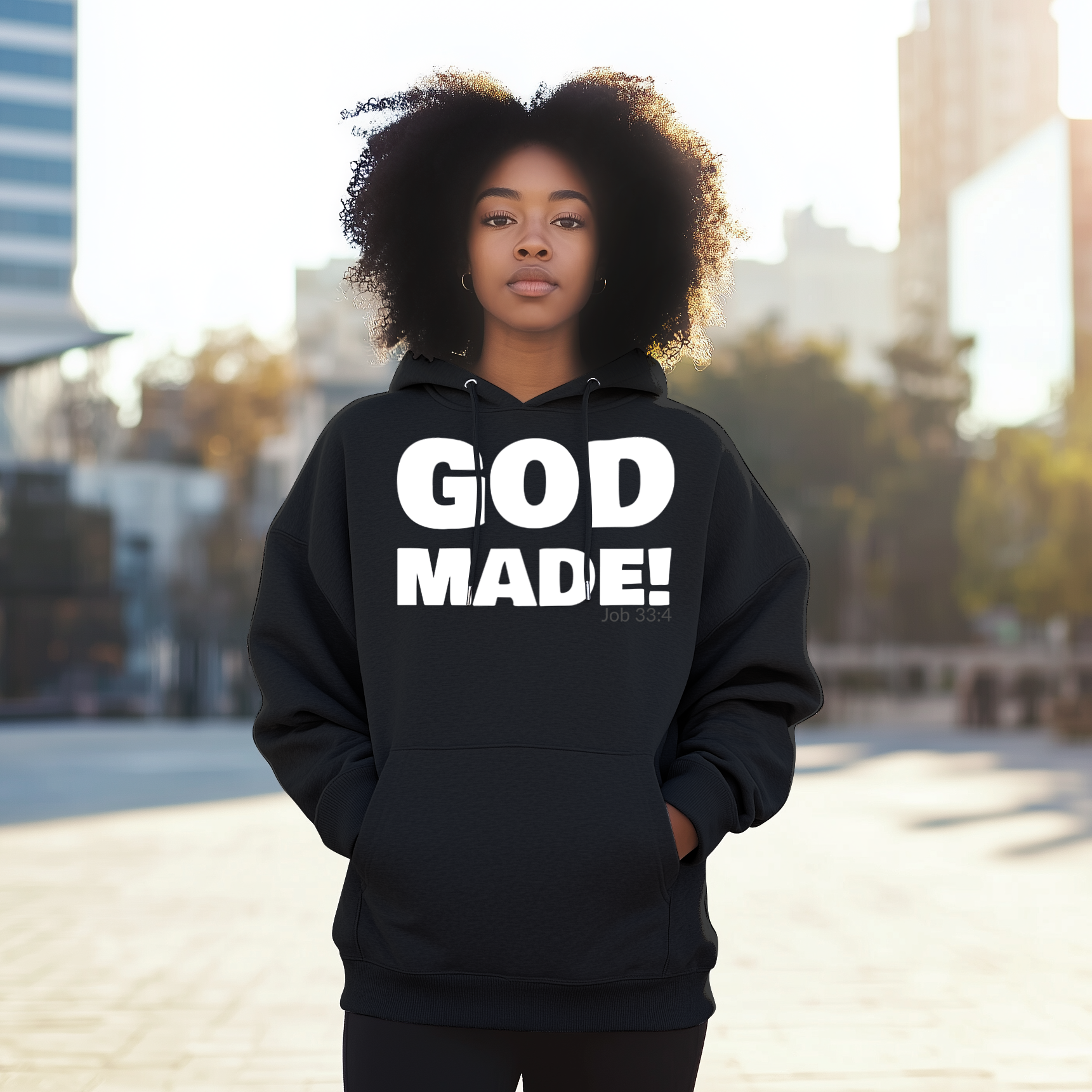 GOD MADE! Collection | Hoodie | (Job 33:4)