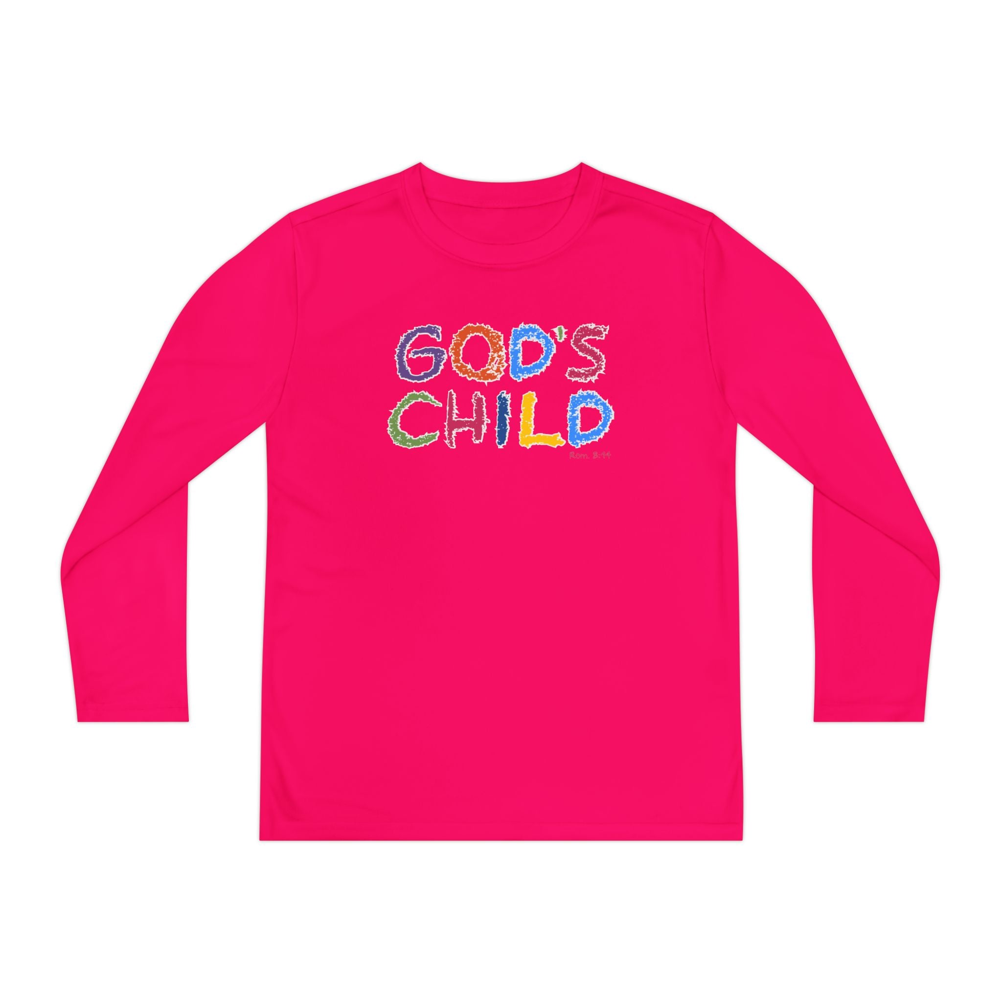 GOD'S CHILD! Collection | Youth Long Sleeve Tee | (Romans 8:14) - Pastel