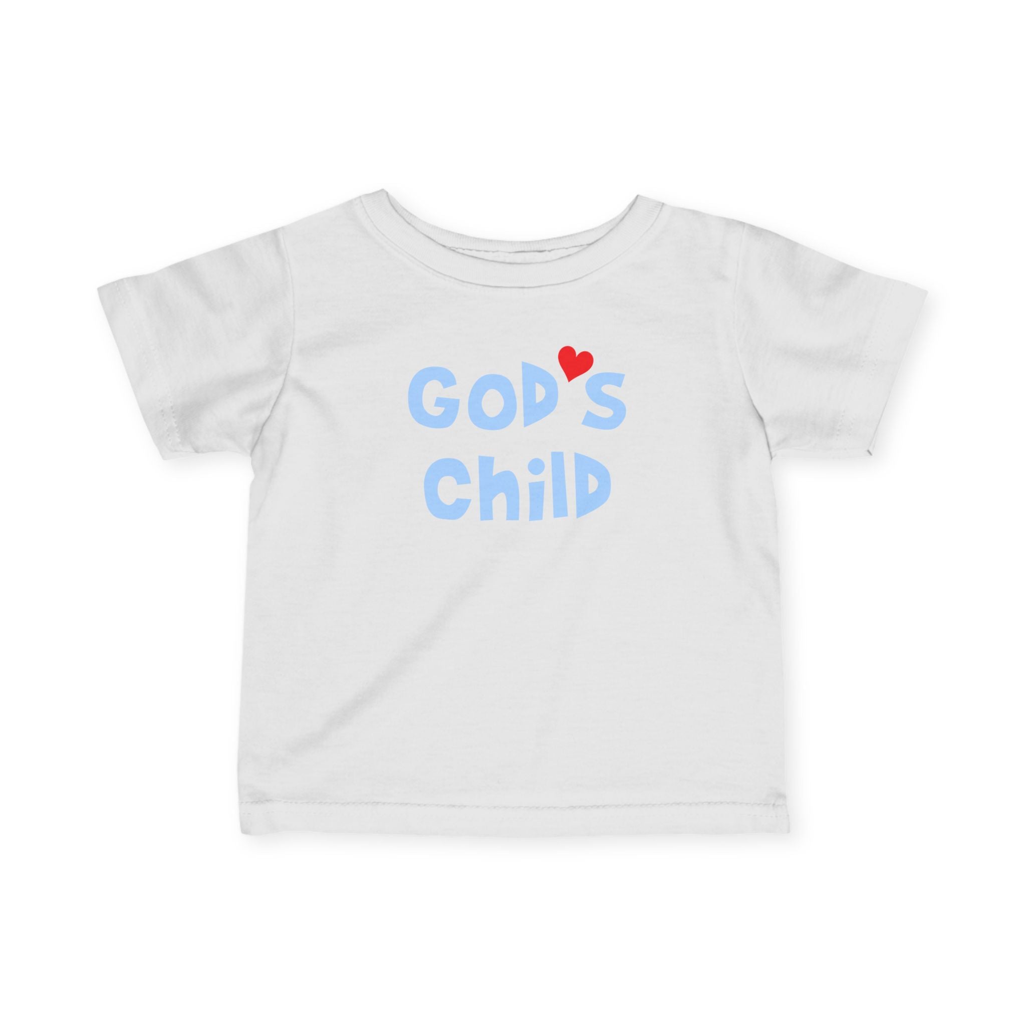 GOD'S Child + Heart | Infant Tee | Cute Baby T-Shirt, Faith-Based Apparel, Christian Baby Clothes, Gift for New Parents, Toddler Apparel