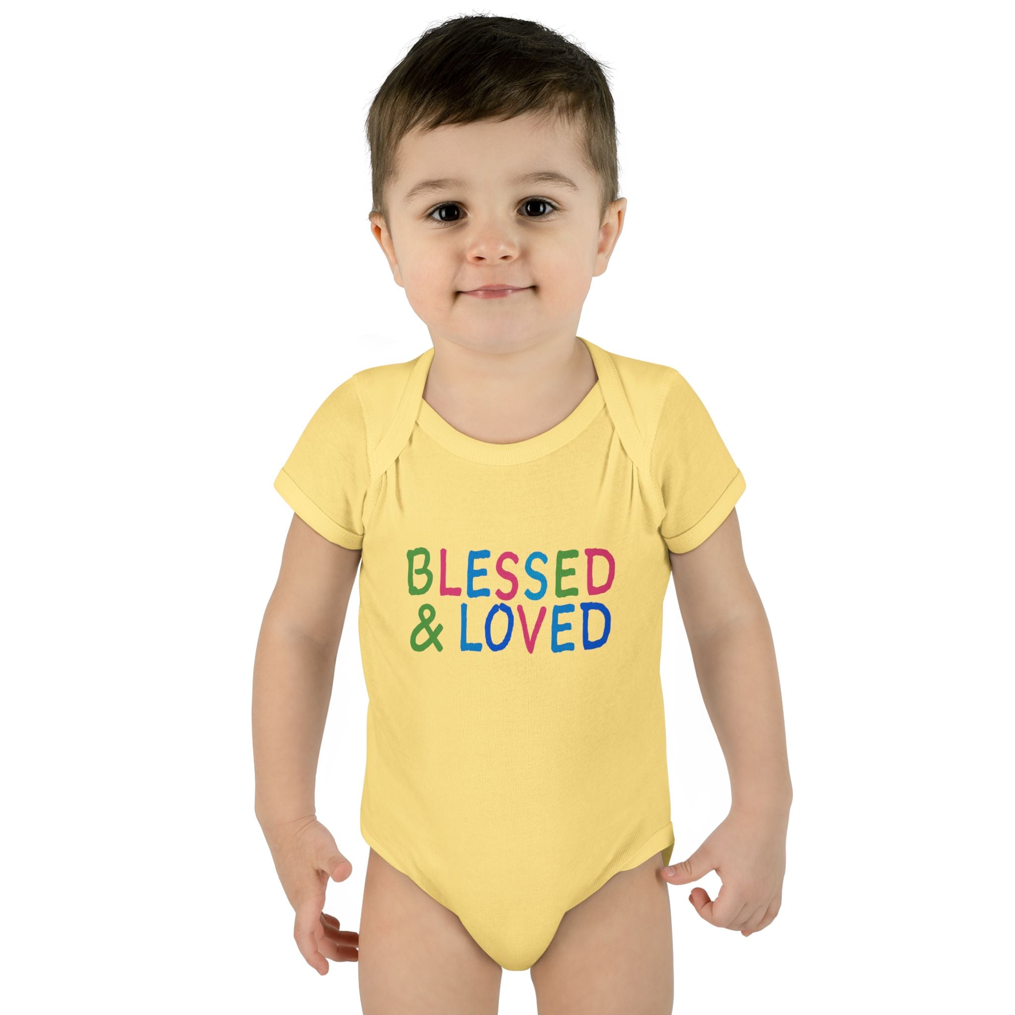 BLESSED AND LOVED | Infant Baby Bodysuit | Blessed and Loved Baby Infant