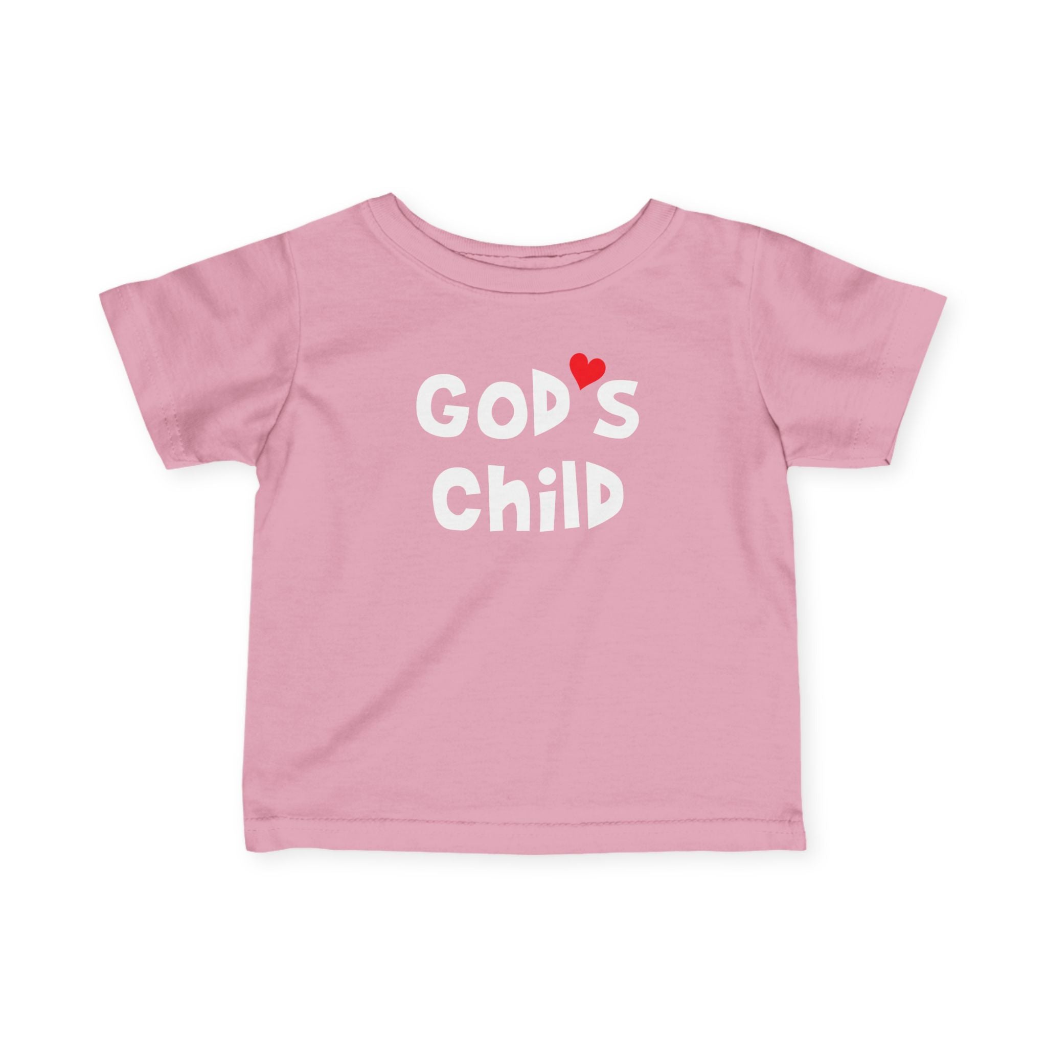 GOD'S Child + Heart | Infant Tee | Cute Baby T-Shirt, Faith-Based Apparel, Christian Baby Clothes, Gift for New Parents, Toddler Apparel