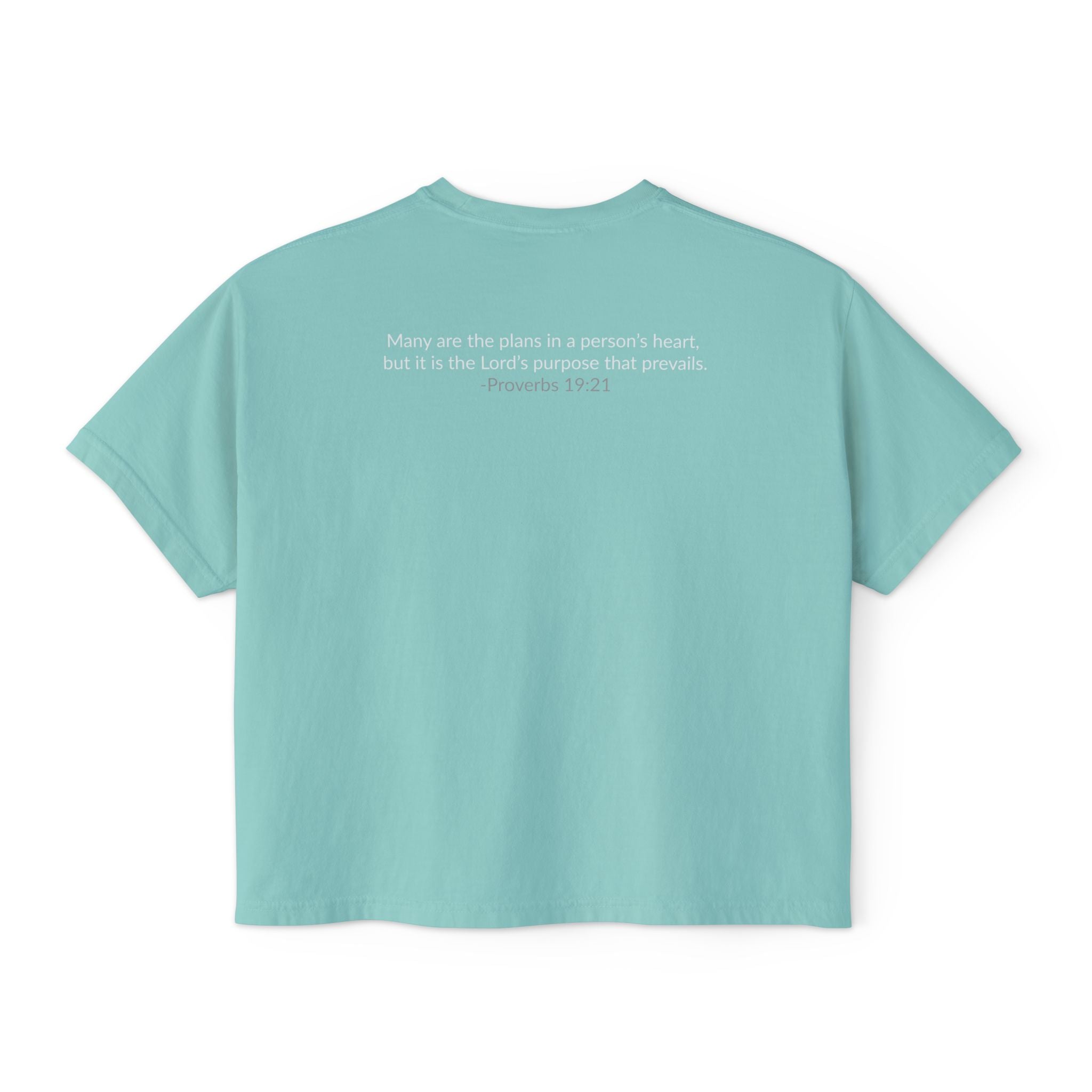 GOD IS IN CONTROL! | Women’s Boxy Tee | (Proverbs 19:21)