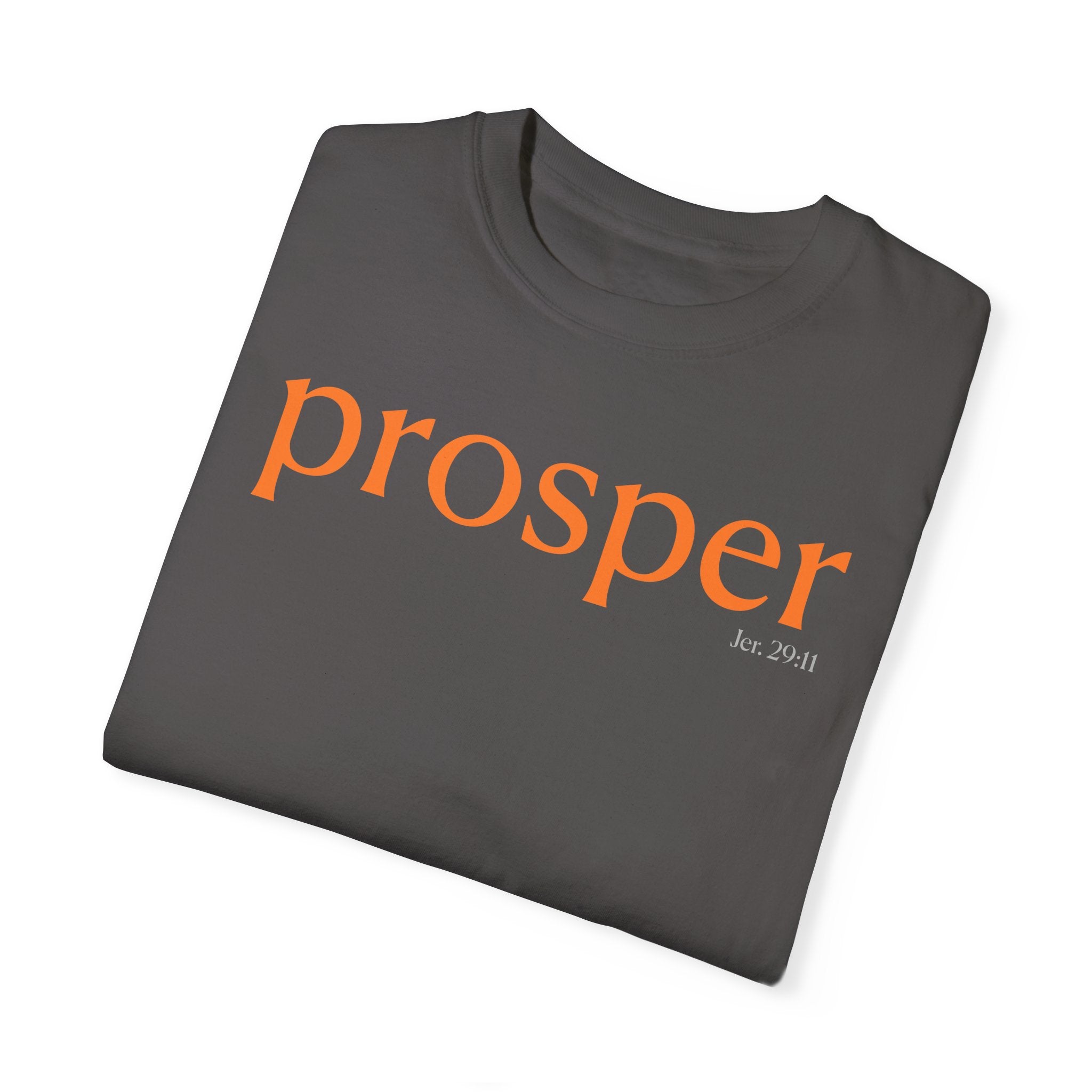 Prosper Unisex Garment-Dyed T-Shirt - Inspirational Quote Tee