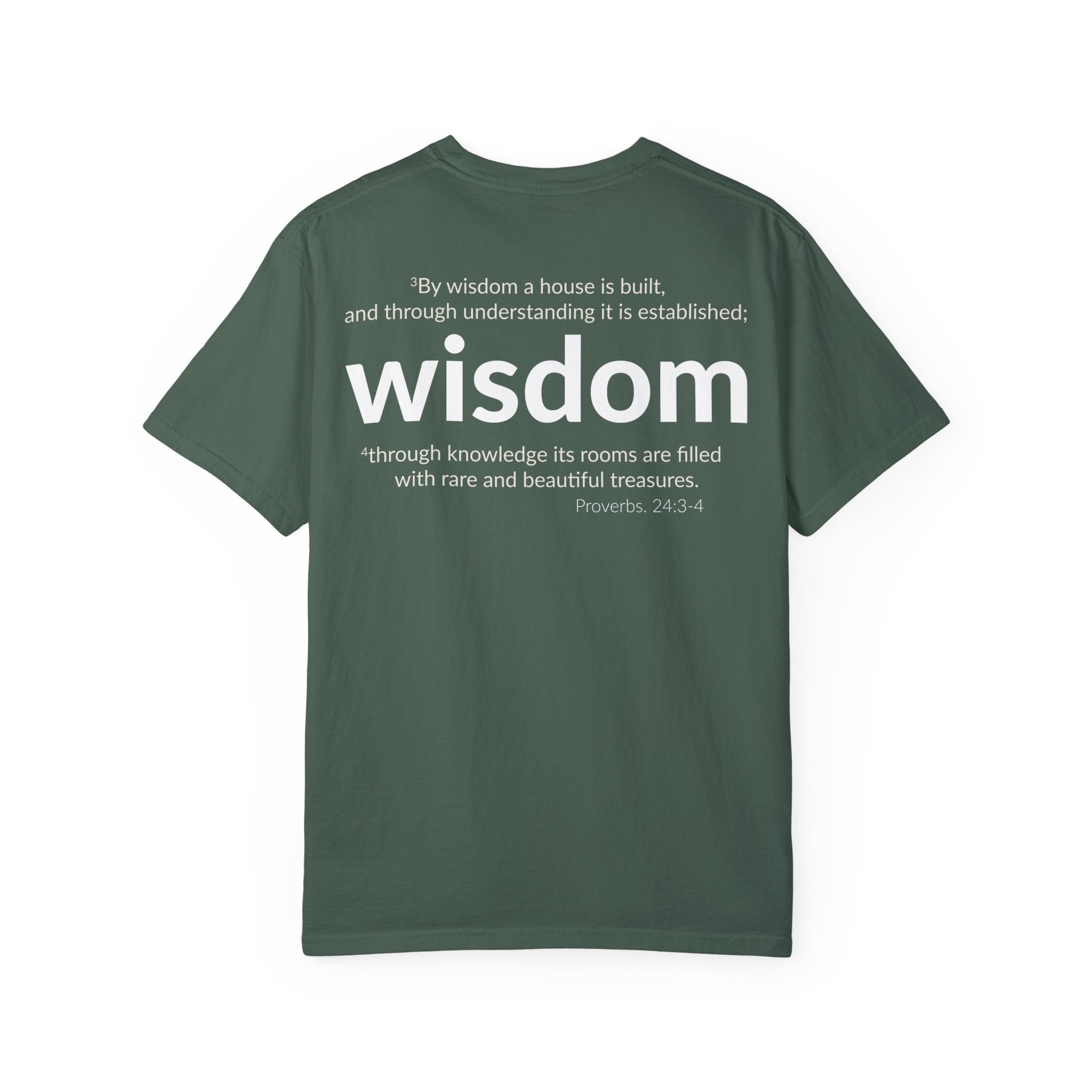 WISDOM | Faithware Collection – T-Shirt | Proverbs 24:3-4
