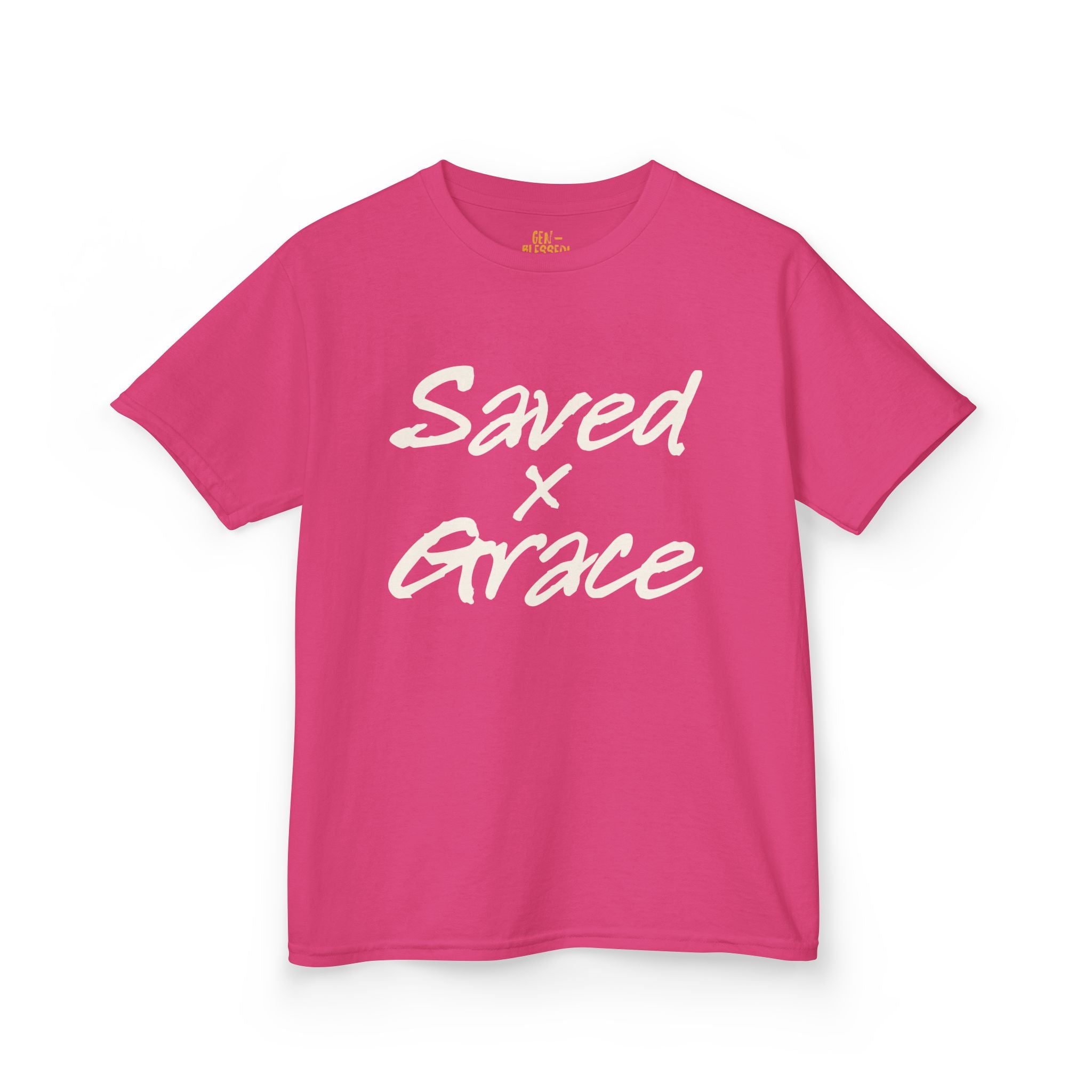 Saved x Grace | Kids Tee | Motivational Kids Shirt, Gifts for Young Dreamers, Casual Kids Clothing, Back to School Tee, Kids Hustle Tee