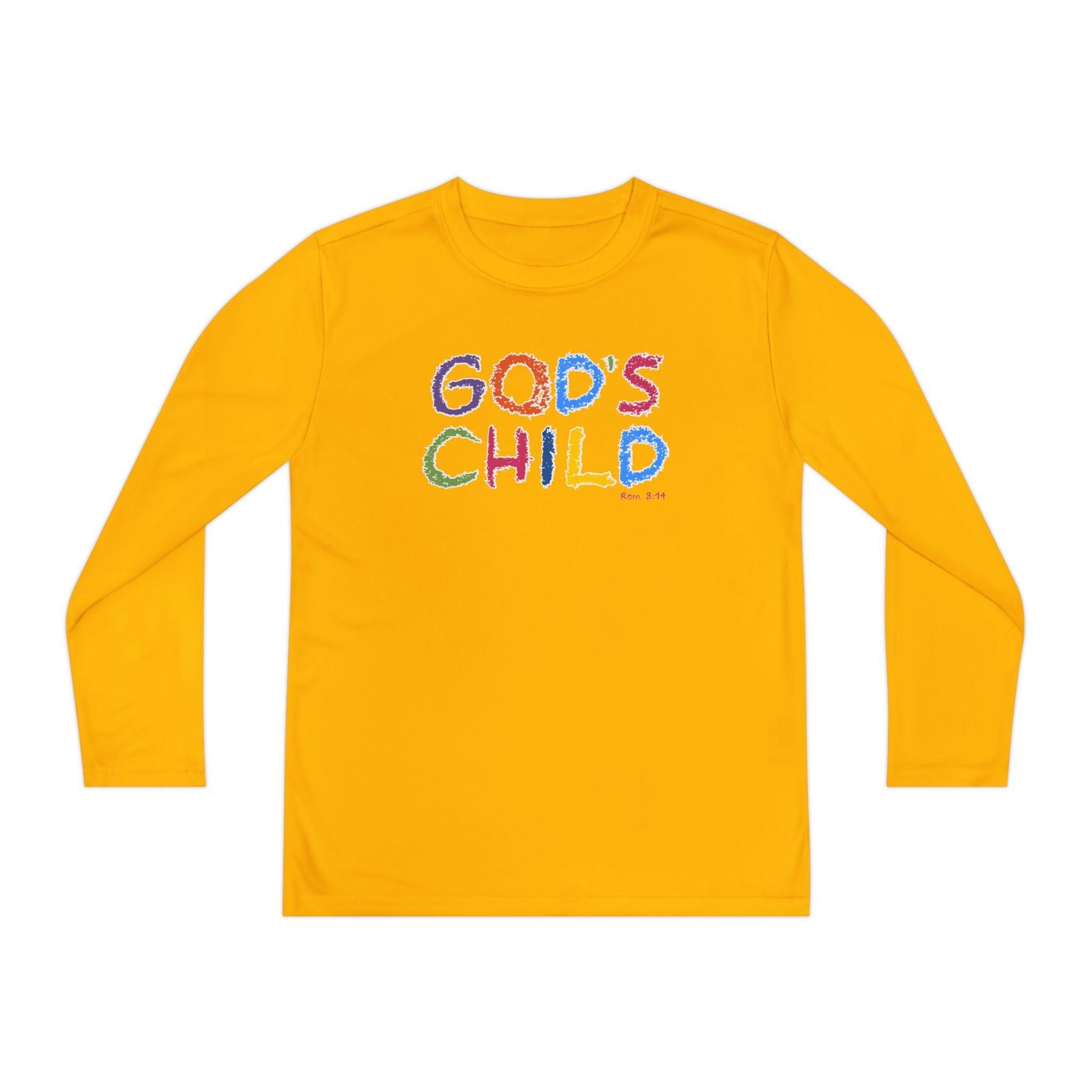 GOD'S CHILD! Collection | Youth Long Sleeve Tee | (Romans 8:14) - Pastel