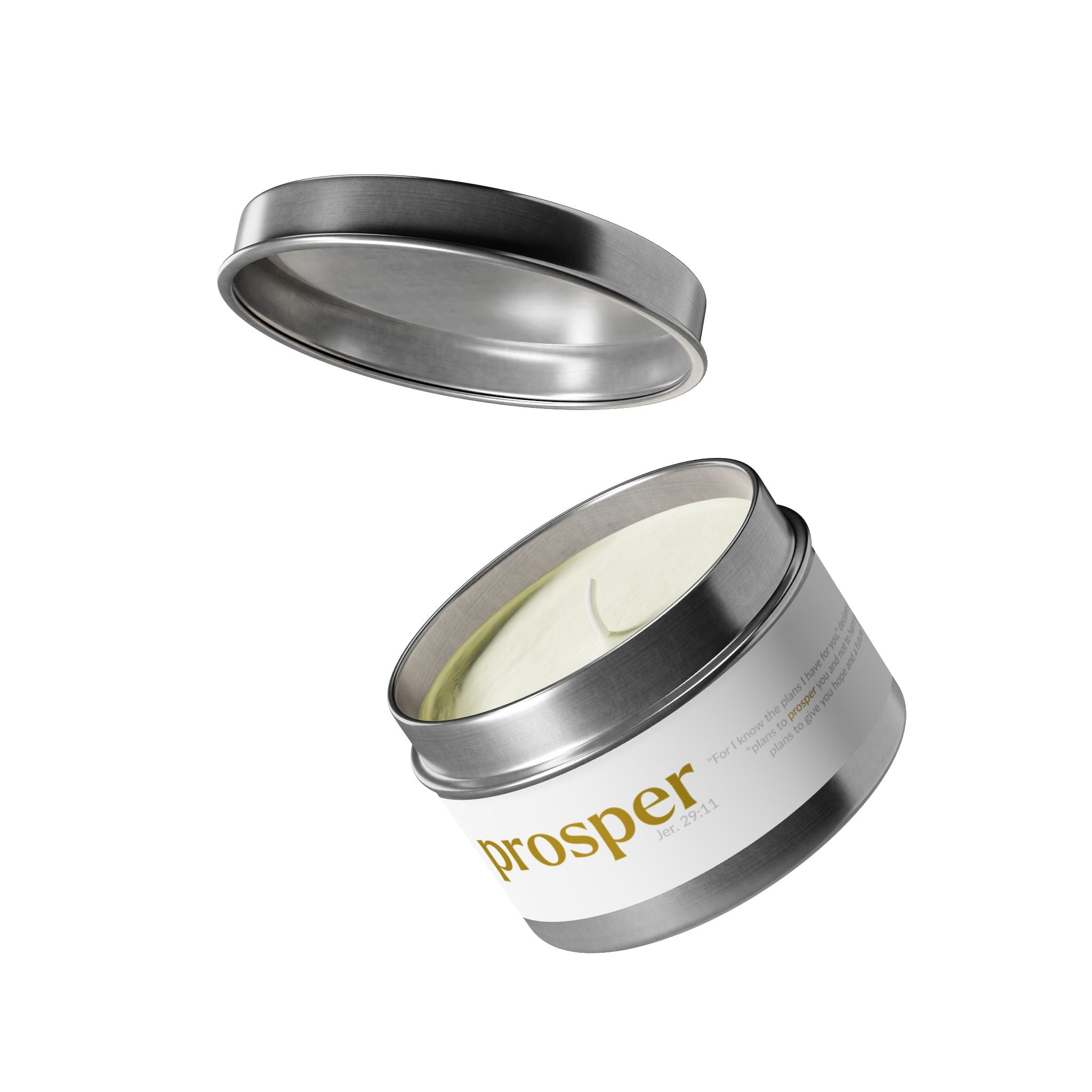 The PROSPER 29:11 Collection | Soy Aromatherapy Tin Travel Candles |