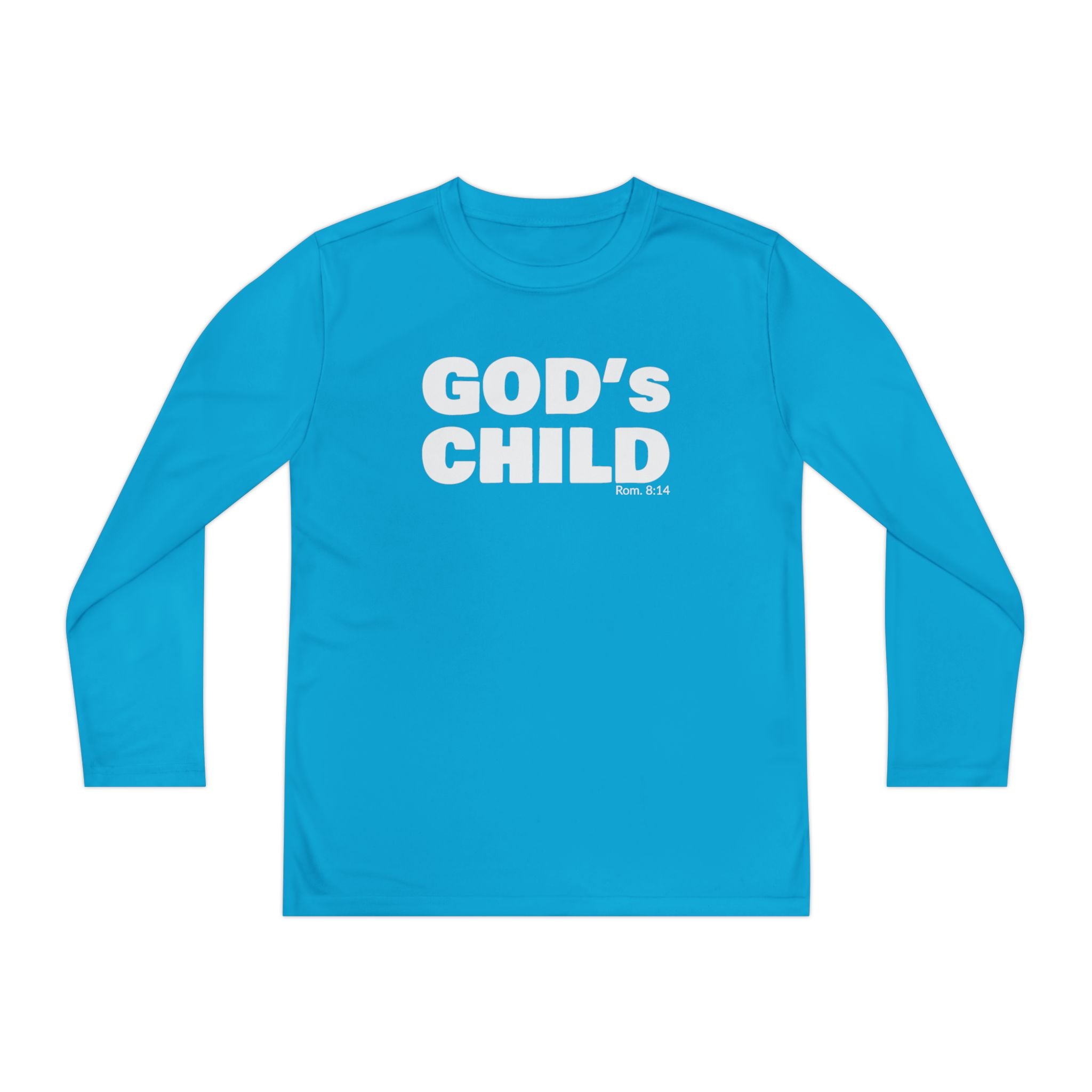GOD'S CHILD! Collection Youth Long Sleeve Tee | (Romans 8:14)