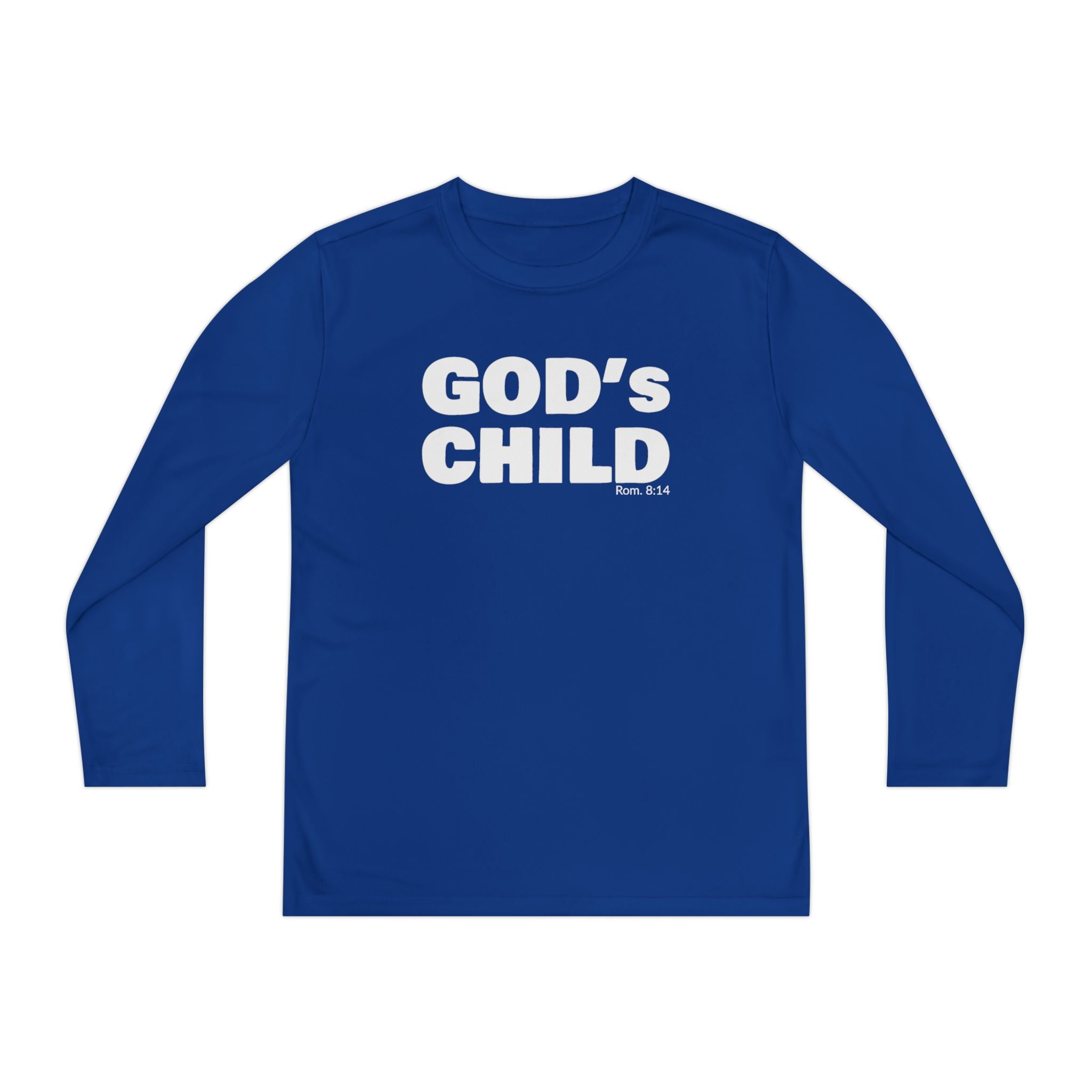 GOD'S CHILD! Collection Youth Long Sleeve Tee | (Romans 8:14)