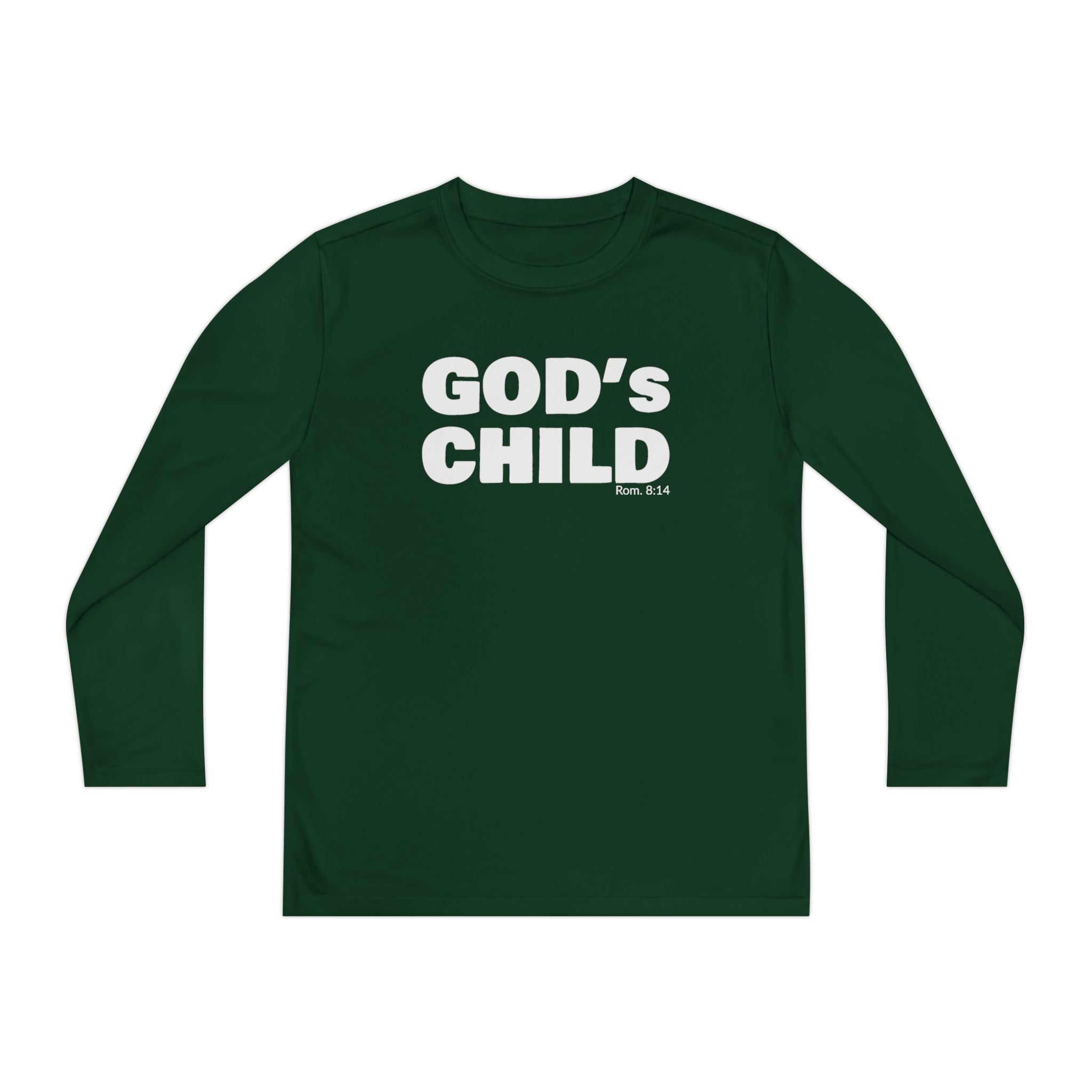 GOD'S CHILD! Collection Youth Long Sleeve Tee | (Romans 8:14)
