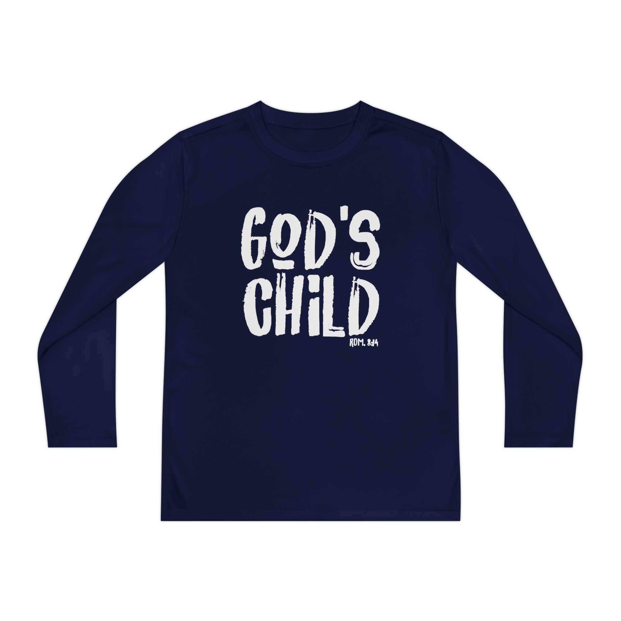 GOD'S CHILD! Collection | Youth Long Sleeve Tee | (Romans 8:14)