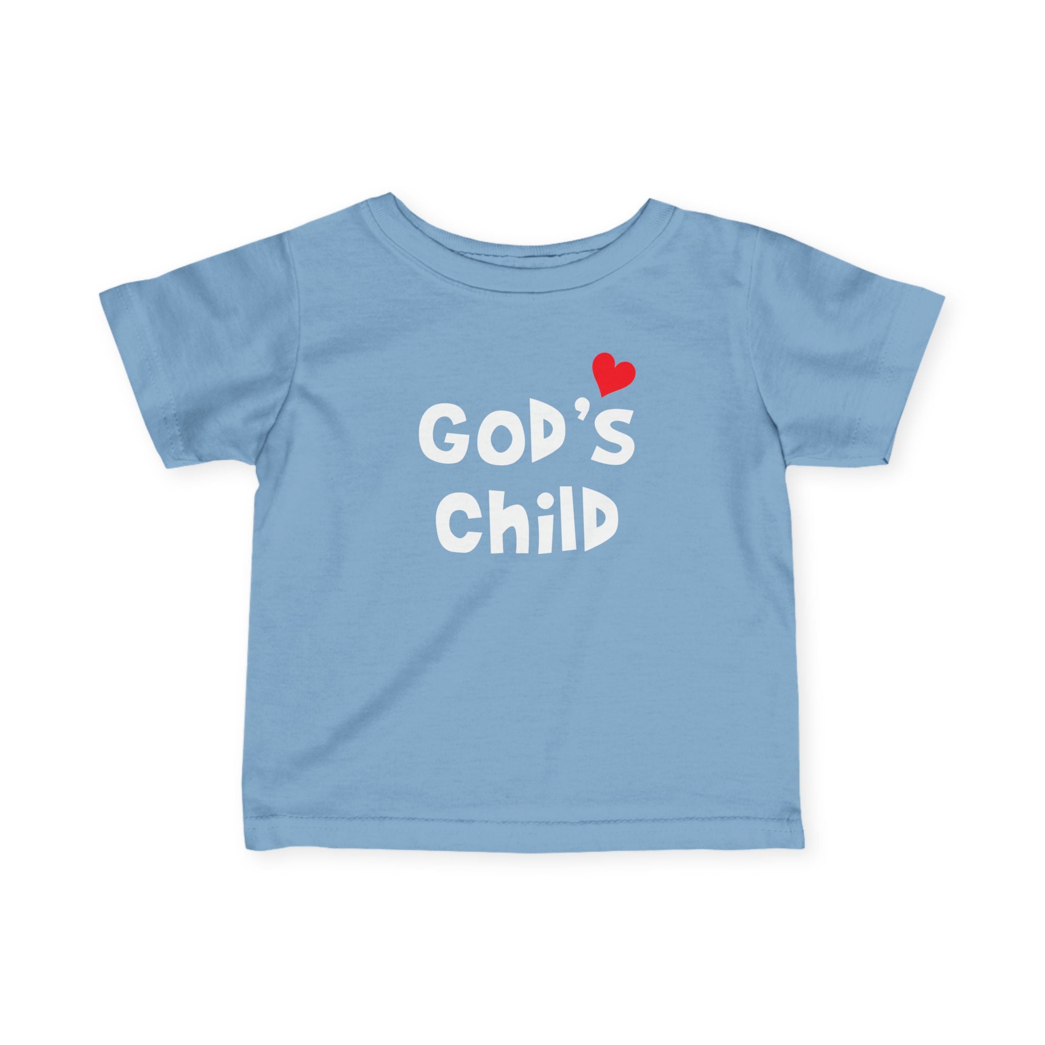 GOD'S Child + Heart | Infant Tee | Cute Baby T-Shirt, Faith-Based Apparel, Christian Baby Clothes, Gift for New Parents, Toddler Apparel
