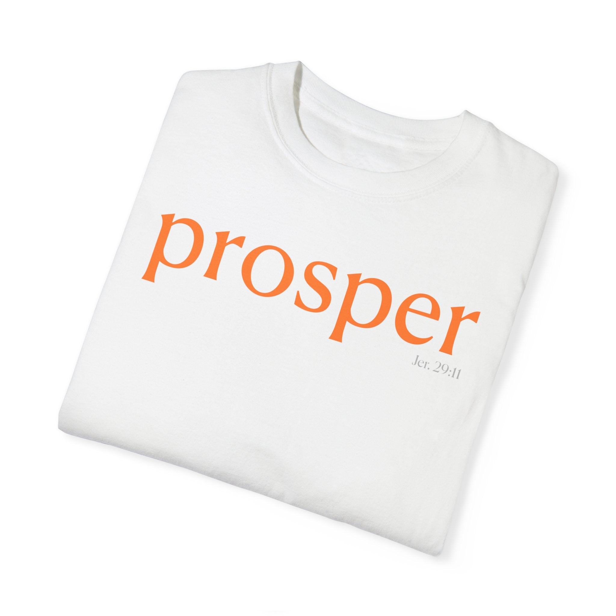 Prosper Unisex Garment-Dyed T-Shirt - Inspirational Quote Tee