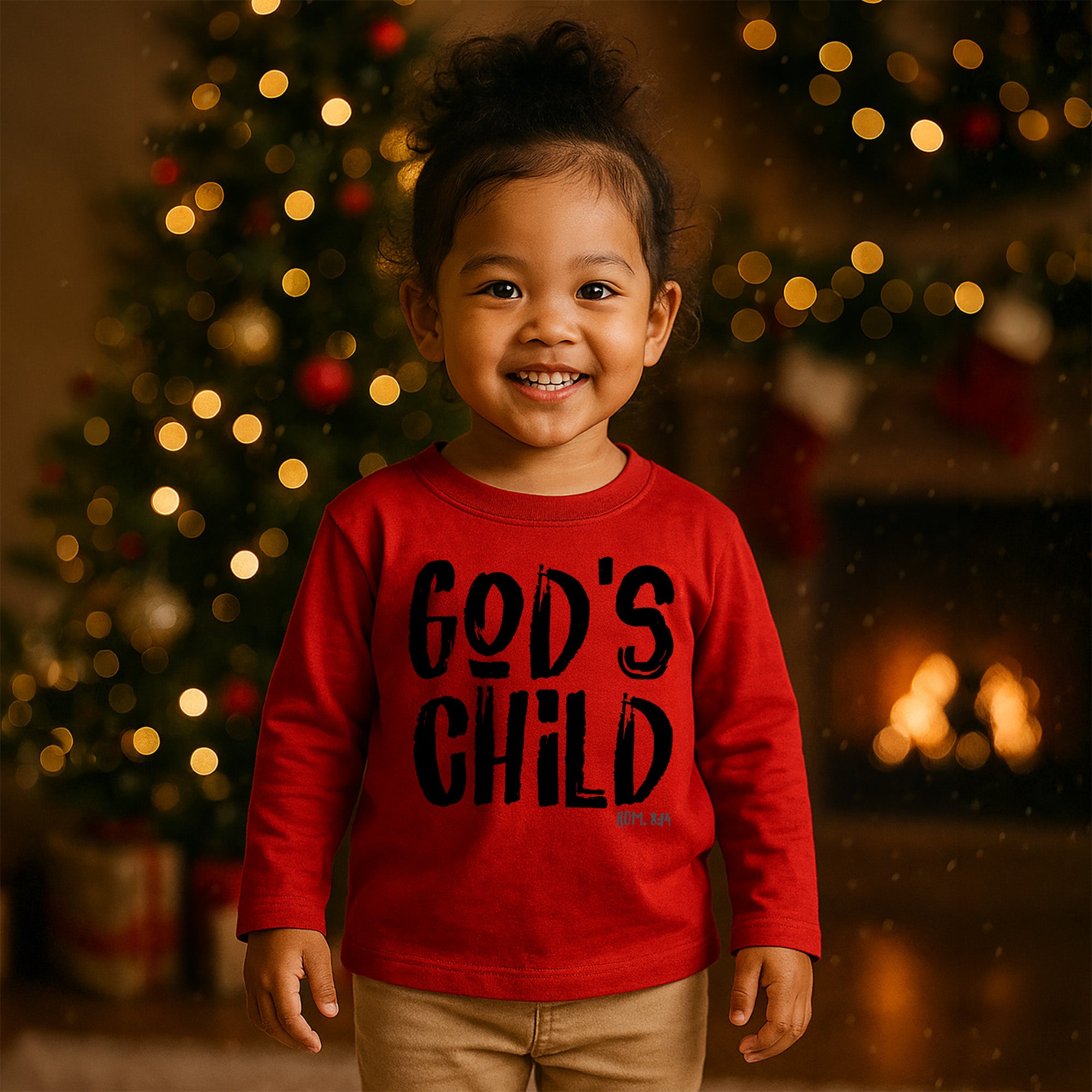 God's Child | Toddler Long Sleeve Tee — Rom. 8:14