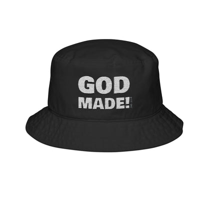 GOD MADE! Collection - Embroidered Bucket Hat [black] | (Job 33:4)