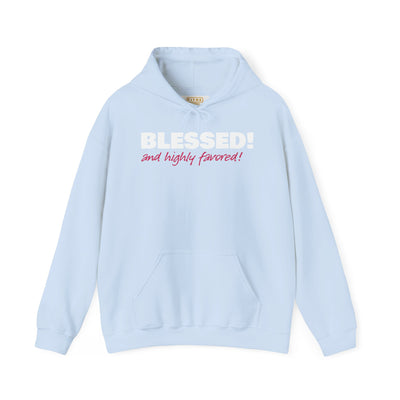 Blessed & Highly Favored Embroidered Hoodie | Luke 1:28