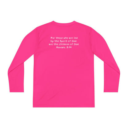 GOD'S CHILD! Collection | Youth Long Sleeve Tee  | (Romans 8:14) - Pastel