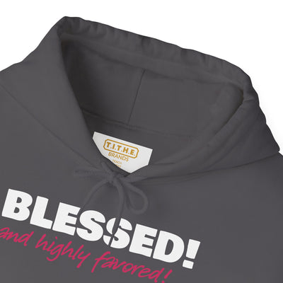 Blessed & Highly Favored Embroidered Hoodie | Luke 1:28