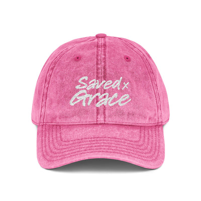 SAVED × GRACE Vintage Cap | Ephesians 2:8–9